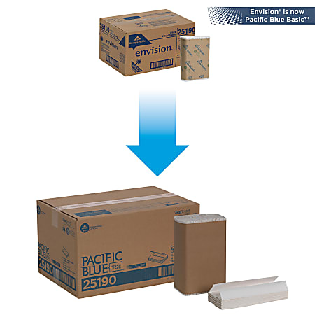 Pacific Blue Basic® by GP PRO, 1-Ply, C-Fold Paper Towels, 10.1" X 12.7", 100% Recycled, White, 240 Sheets per Pack, 10 Packs Per Case - Retail $51