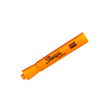 Sharpie® Tank Style Highlighters, Chisel Tip, Fluorescent Orange, Box of 12