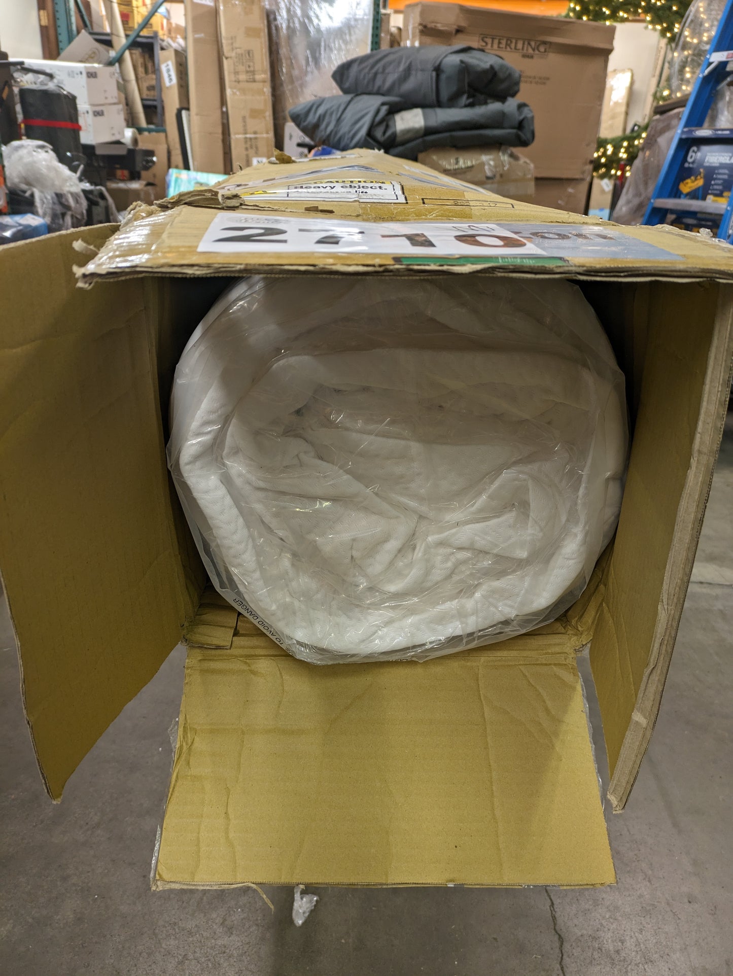 Amazon Basics Memory Foam Mattress, Soft Plush Feel, 6 Inch, Full, White/Grey - Retail $147