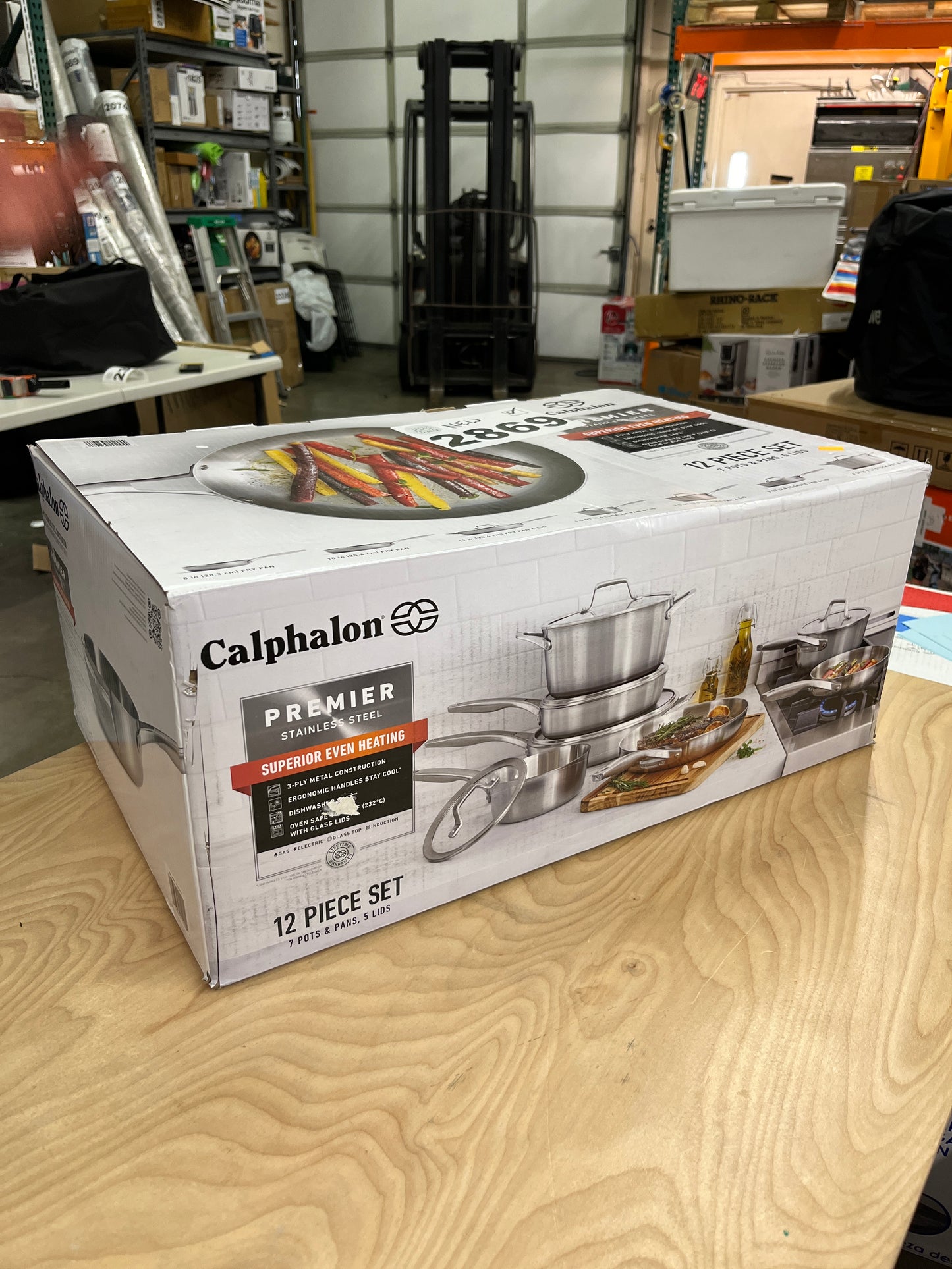 NEW - Costco - Calphalon Premier 12-Piece Stainless Steel Cookware Set - Retail $199