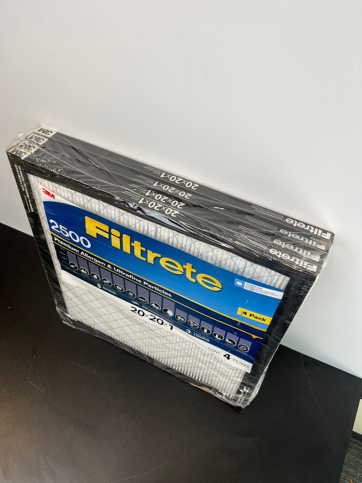 NEW - Filtrete (2 Pack) 20-in W x 20-in L x 1-in MERV 14 2500 Premium Allergen and Ultrafine Particle Electrostatic Pleated Air Filter - Retail $58