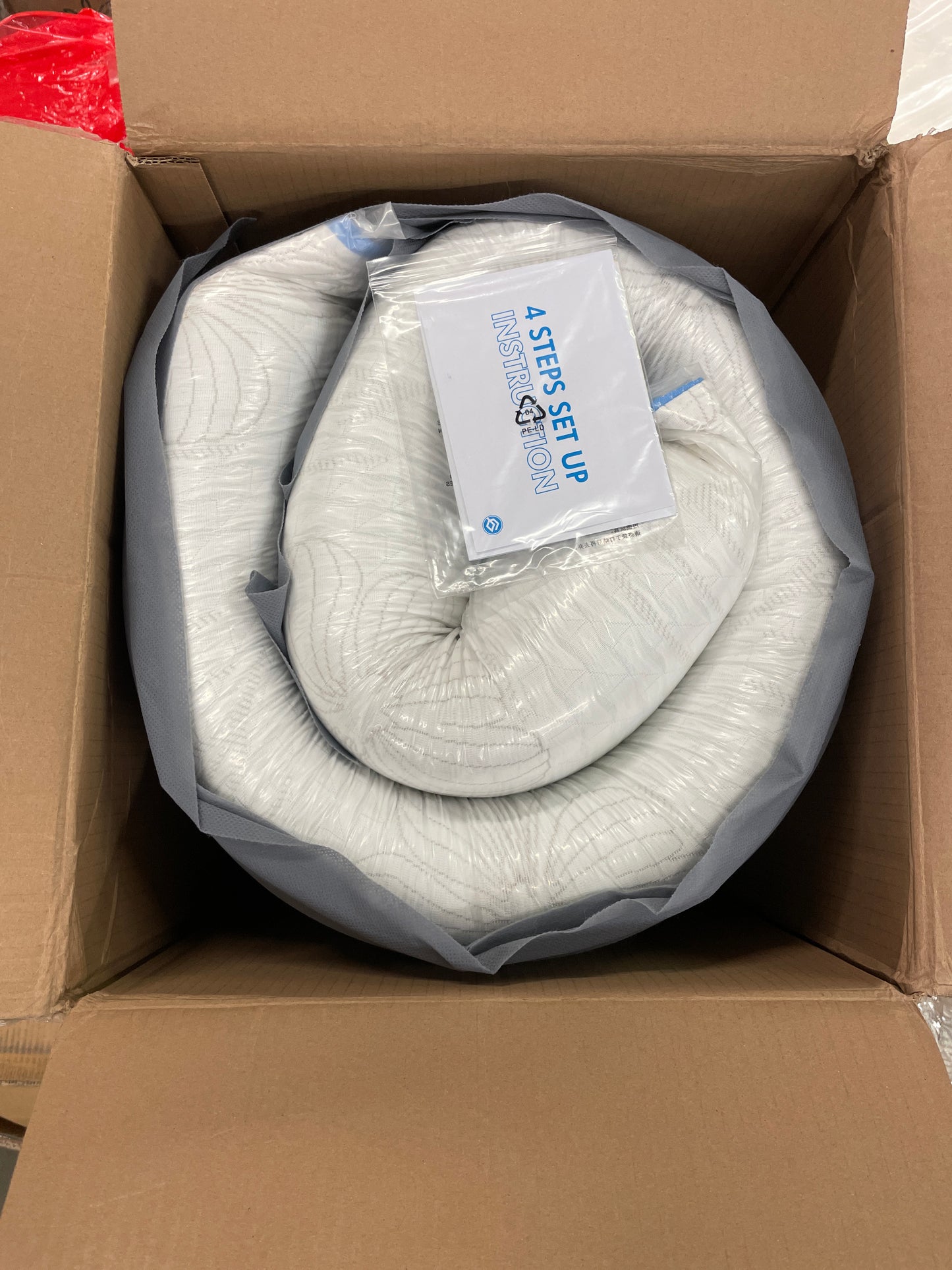 Olee Sleep Queen Mattress, 10 Inch Gel Memory Foam Mattress, Gel Infused for Comfort and Pressure Relief, CertiPUR-US Certified, Bed-in-a-Box, Medium Firm, Blue, Queen Size - Retail $331