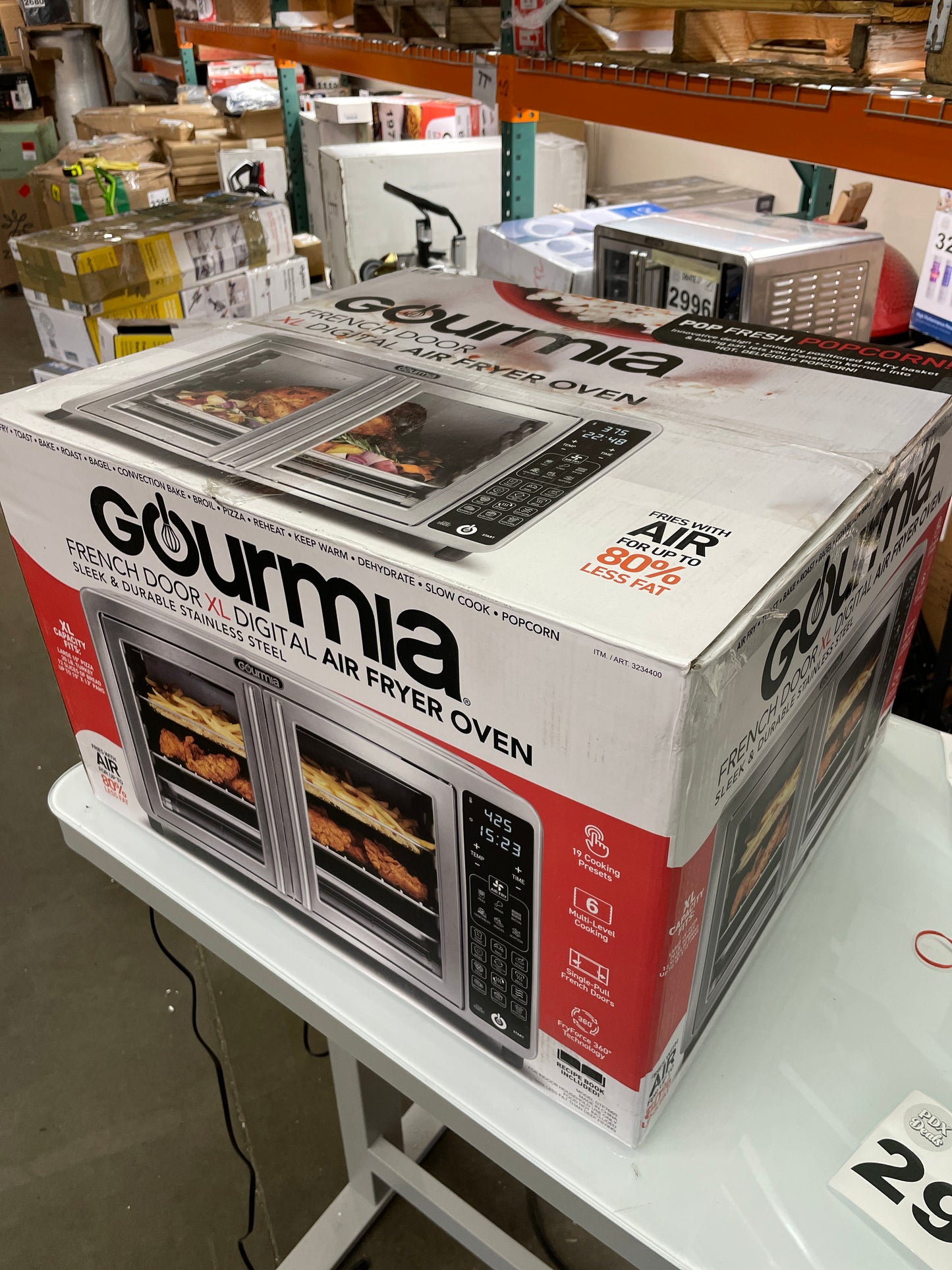 Gourmia XL Digital Air Fryer Toaster Oven with Single-Pull French Doors - Retail $149