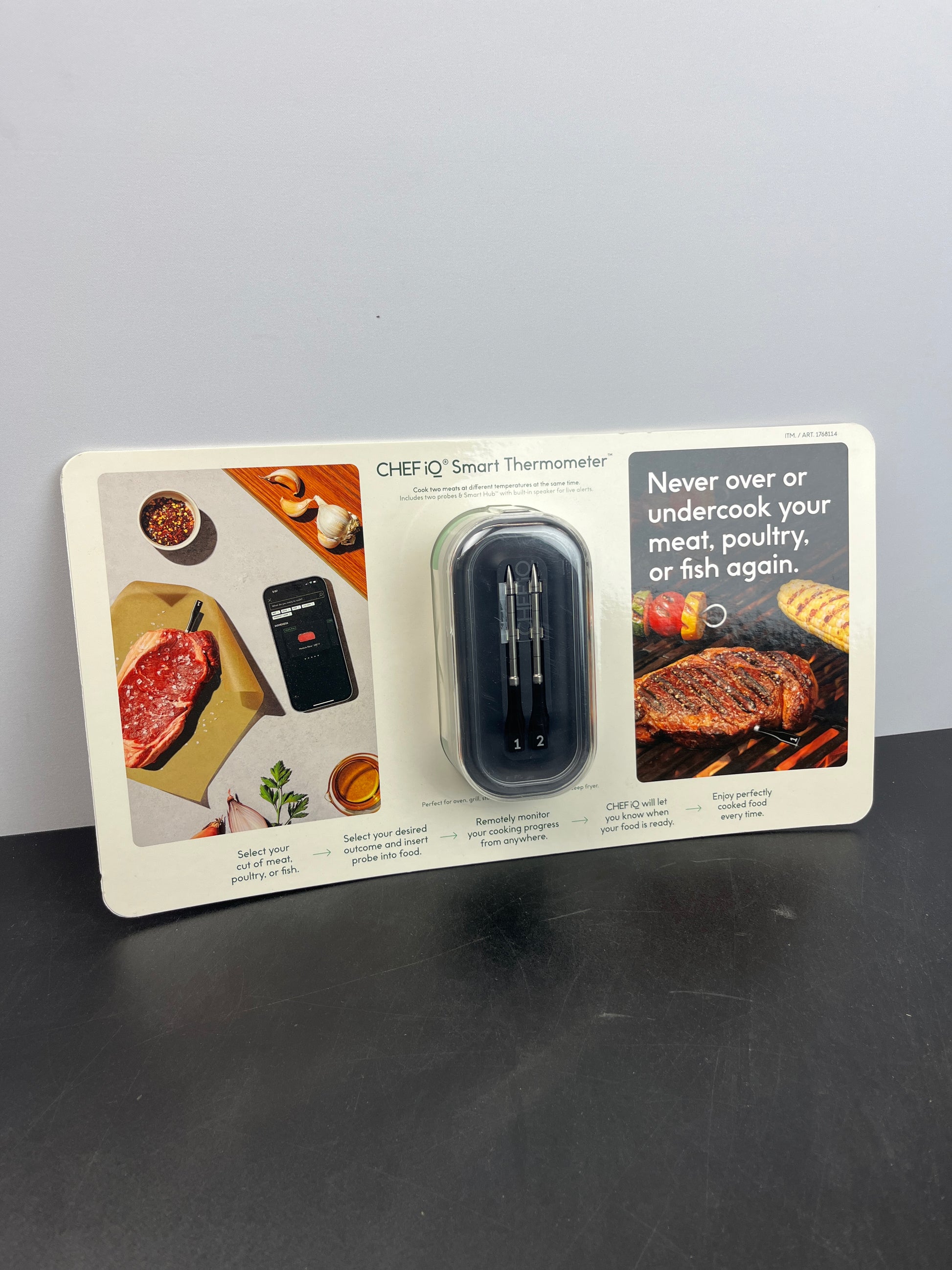 NEW - Chef iQ Smart Thermometer and Hub, 2 Probe Set - Retail $149