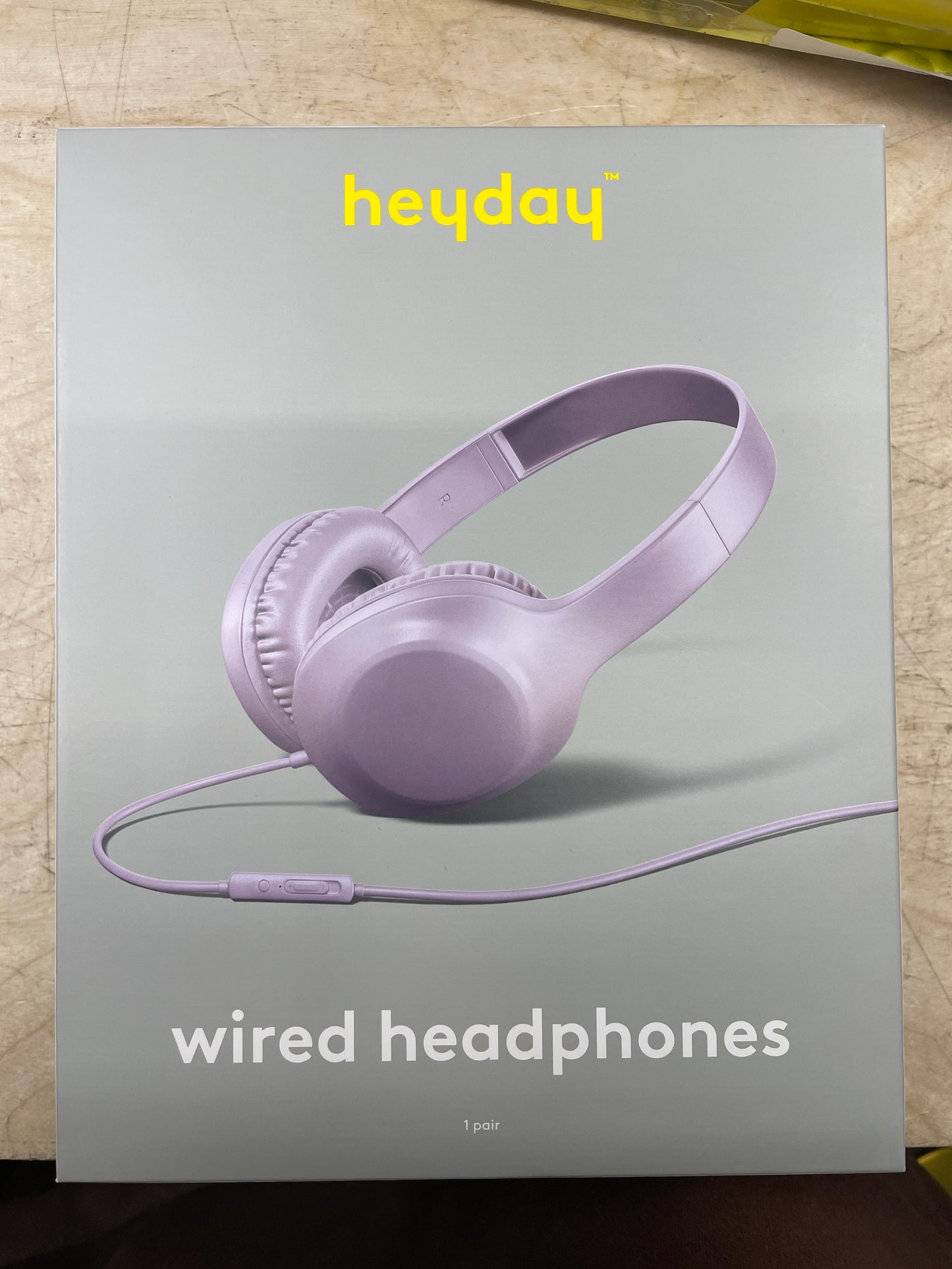 Wired On-Ear Headphones - heyday Soft Purple: 3.5mm Jack, Built-In Microphone