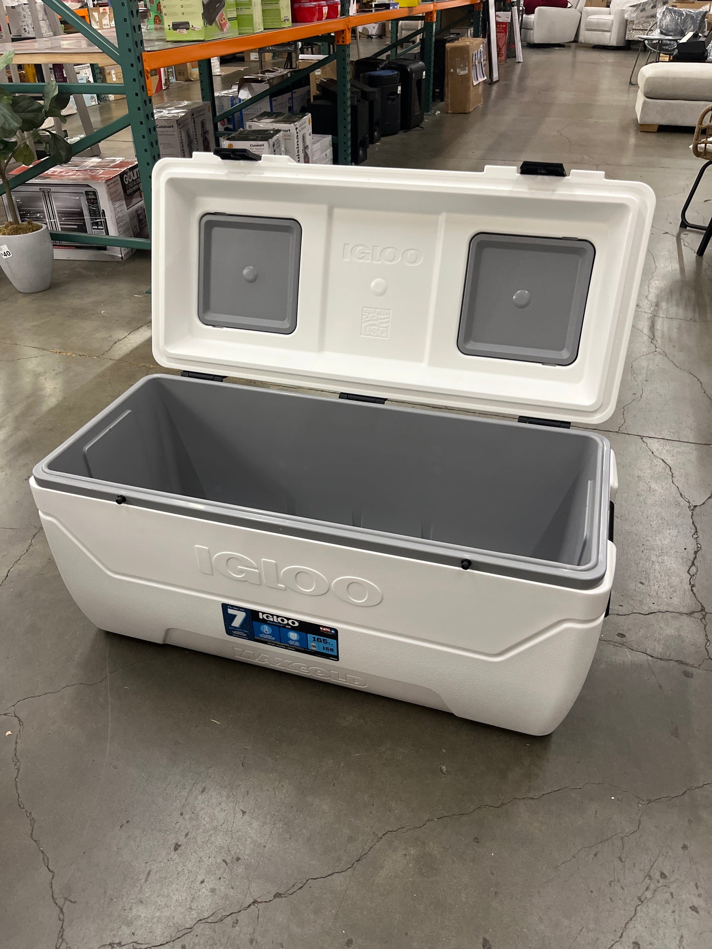 Igloo 165-quart Maxcold Chest Cooler with Butterfly Quick Access Hatch