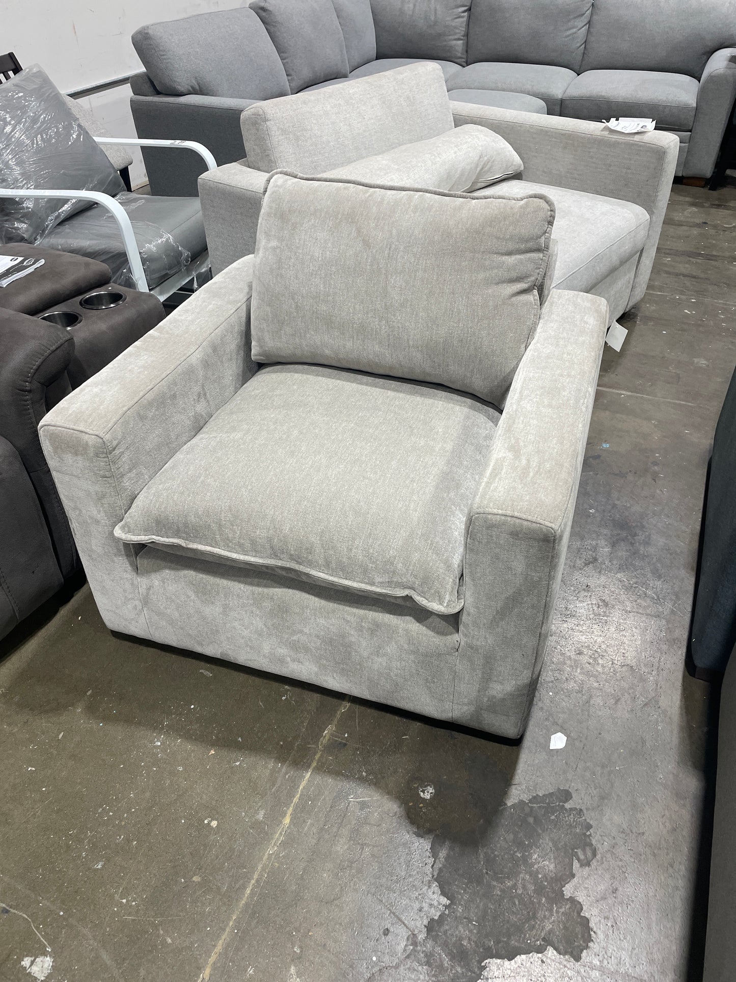 Sereen Fabric Swivel Accent Chair, Taupe
