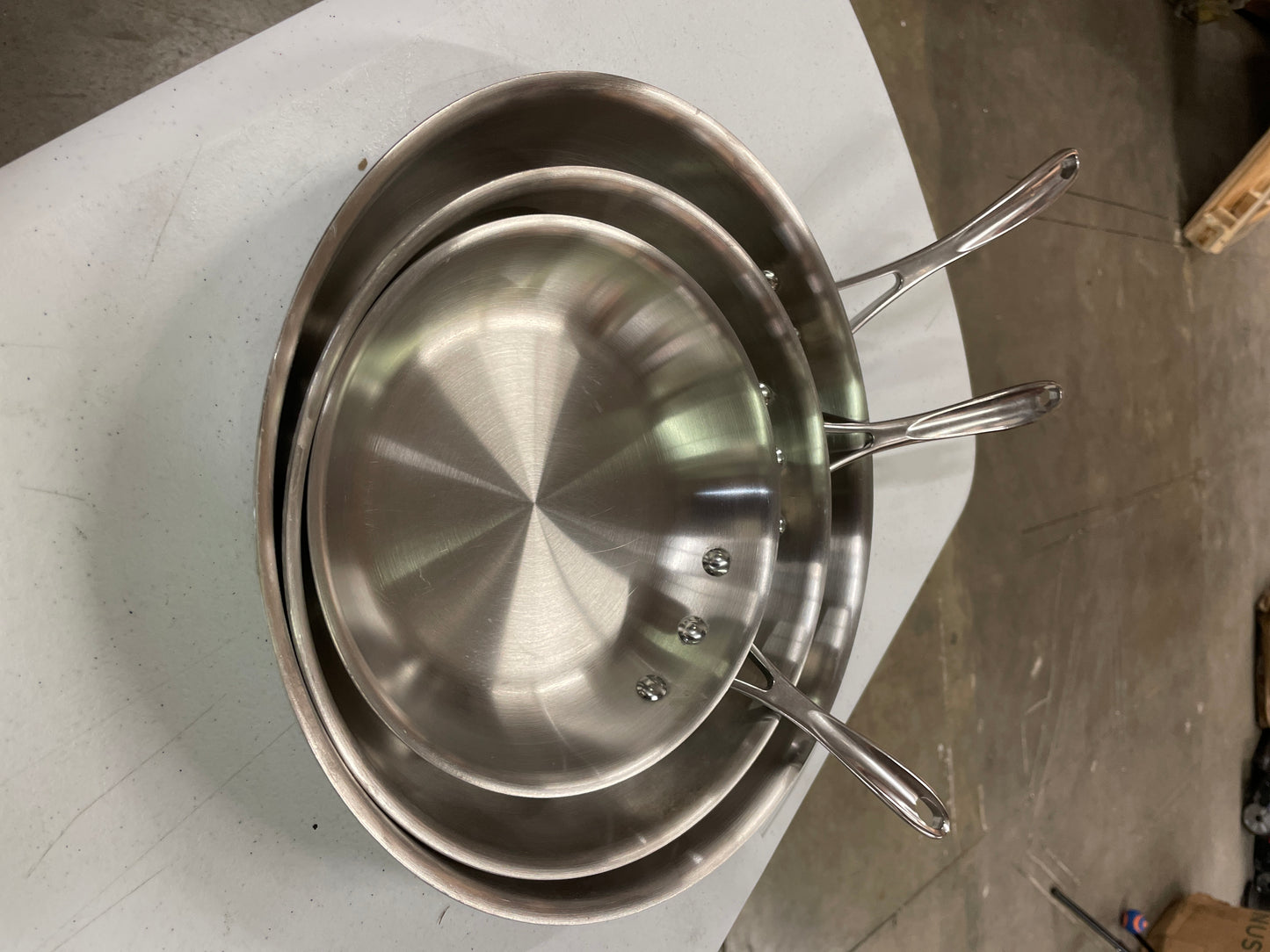 Costco - Calphalon 3-Piece Tri-Ply Clad Stainless Steel Skillet Set - Retail $79