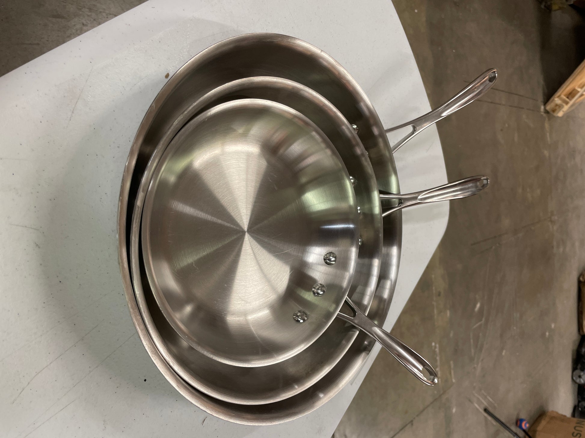 Costco - Calphalon 3-Piece Tri-Ply Clad Stainless Steel Skillet Set - Retail $79