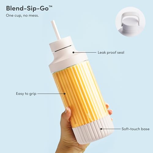 Beast Mighty 850 Plus Personal Blender, XL Vessel, Cloud White, 850W | Smoothies, Shakes, Dressings & Sauces, Blends Ice & Frozen Fruit, Extra Tritan Vessels, Lids & Straws