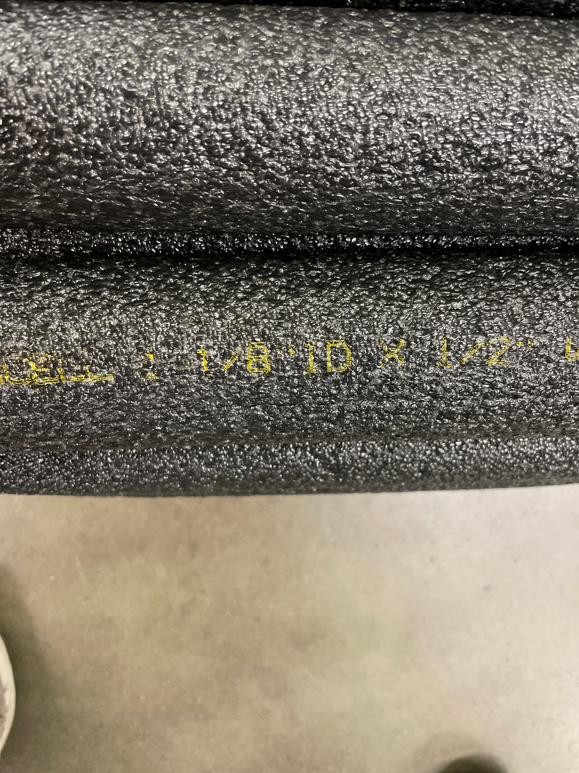 NEW - 1-1/8 in. x 1/2 in. Semi Slit Polyethylene Foam Pipe Insulation - 120 feet - Retail $90