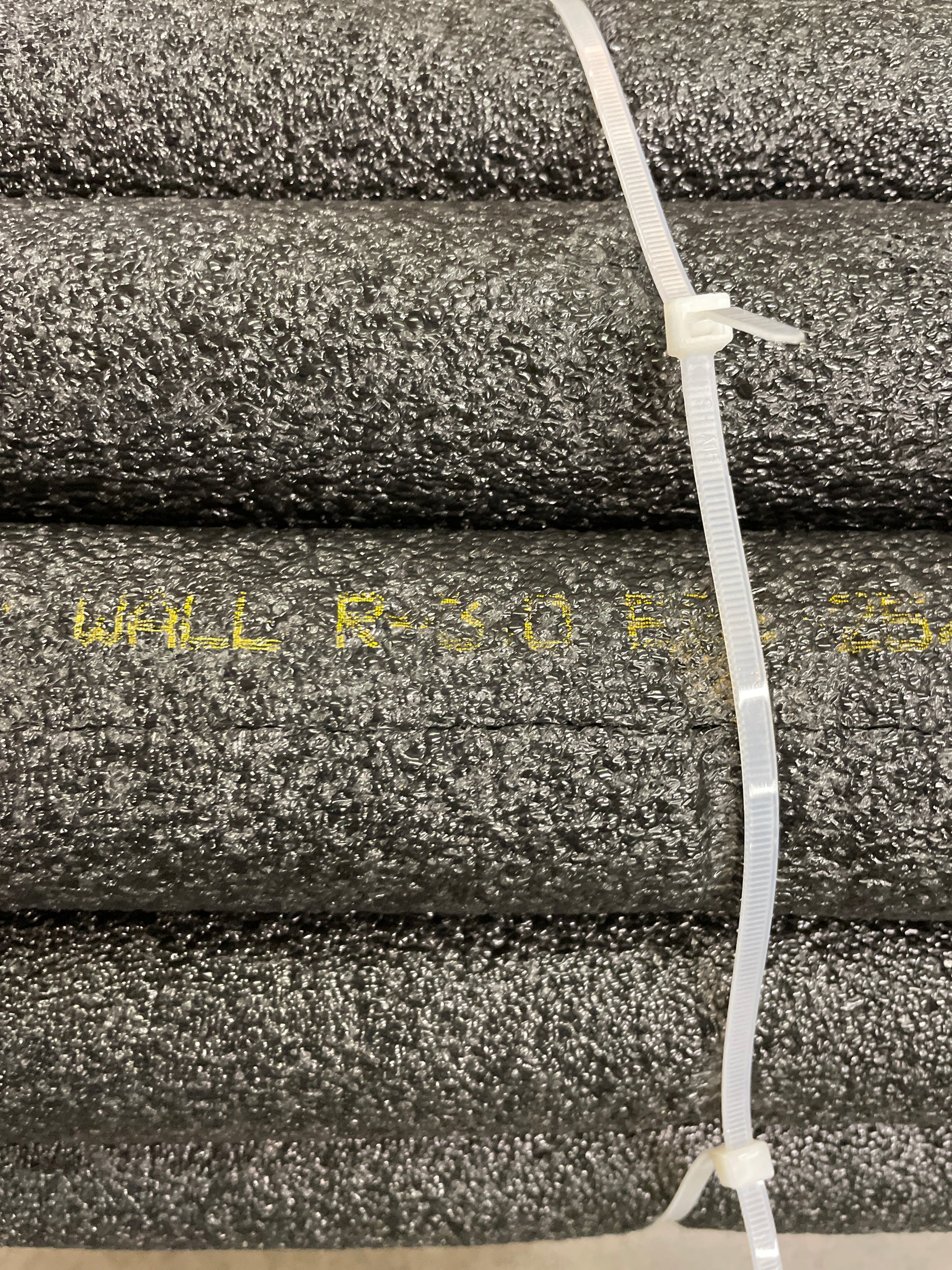 NEW - 1-1/8 in. x 1/2 in. Semi Slit Polyethylene Foam Pipe Insulation - 120 feet - Retail $90