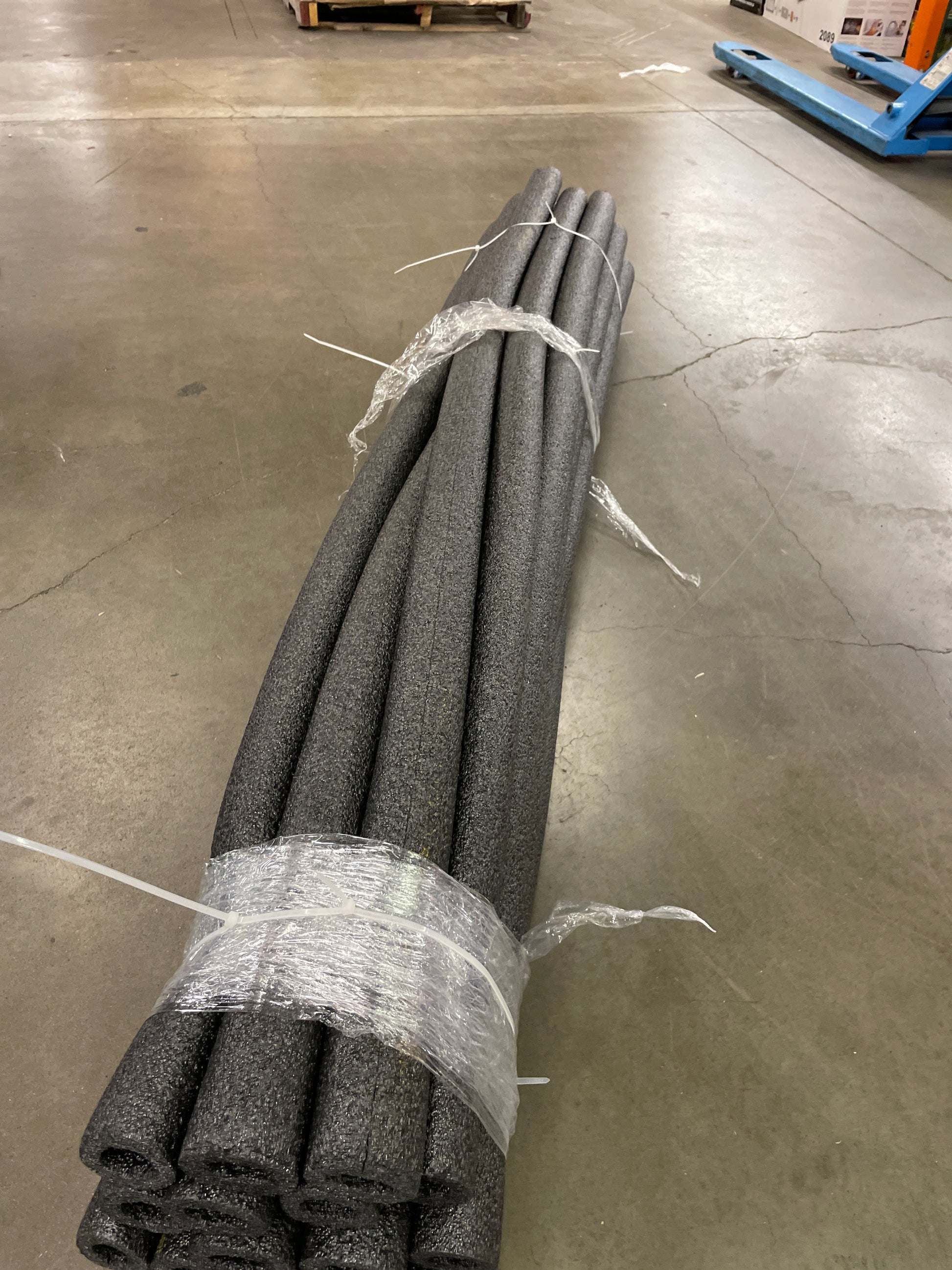 NEW - 1-1/8 in. x 1/2 in. Semi Slit Polyethylene Foam Pipe Insulation - 120 feet - Retail $90