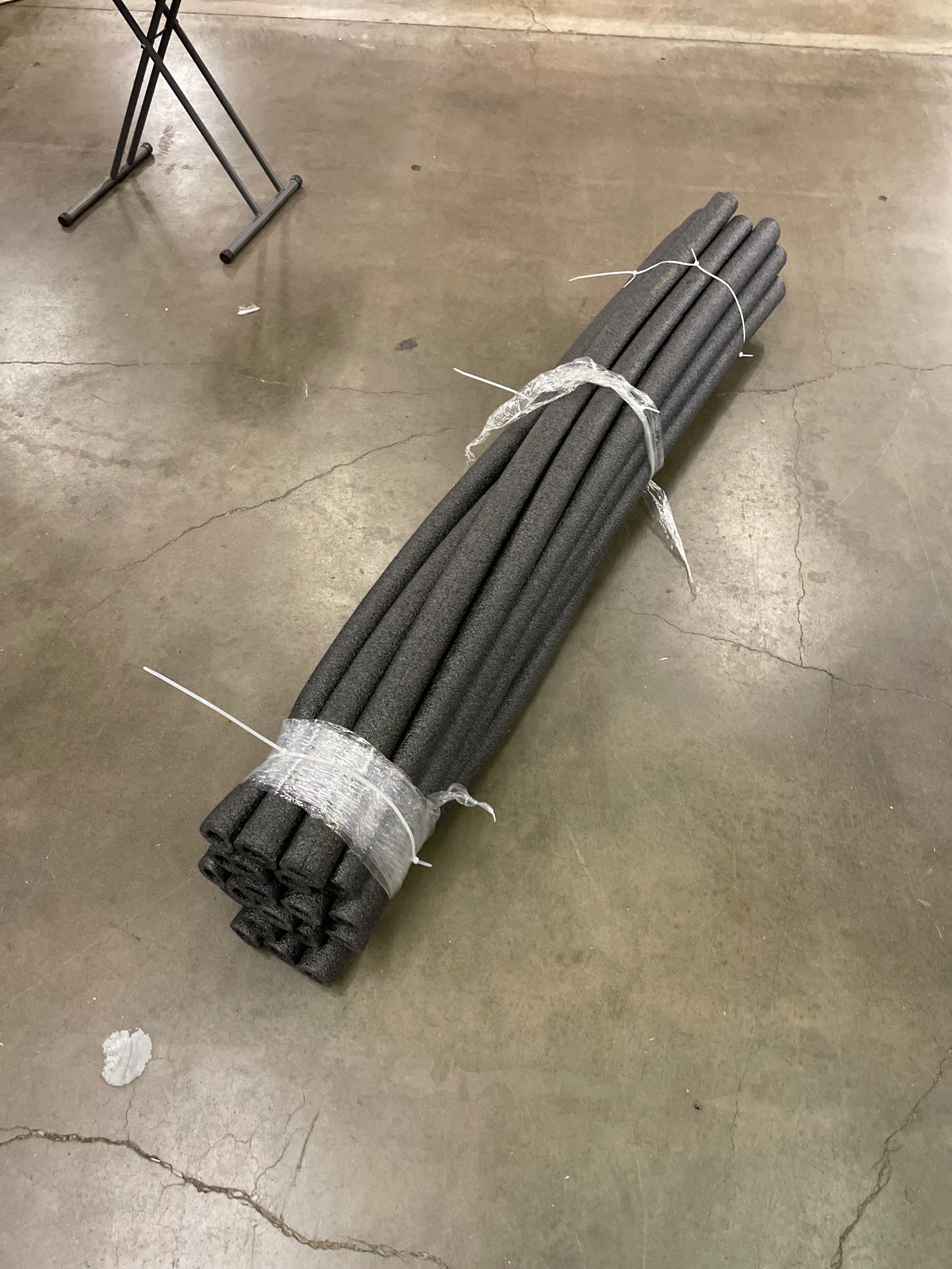 NEW - 1-1/8 in. x 1/2 in. Semi Slit Polyethylene Foam Pipe Insulation - 120 feet - Retail $90