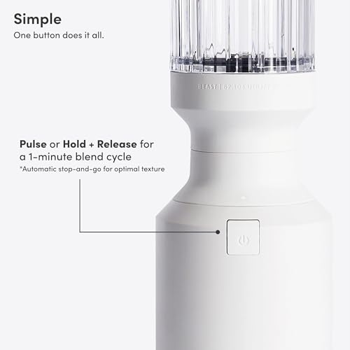 Beast Mighty 850 Plus Personal Blender, XL Vessel, Cloud White, 850W | Smoothies, Shakes, Dressings & Sauces, Blends Ice & Frozen Fruit, Extra Tritan Vessels, Lids & Straws