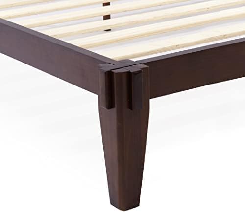 Chalipa Basic Bed Frame Without headboard - Walnut - Twin