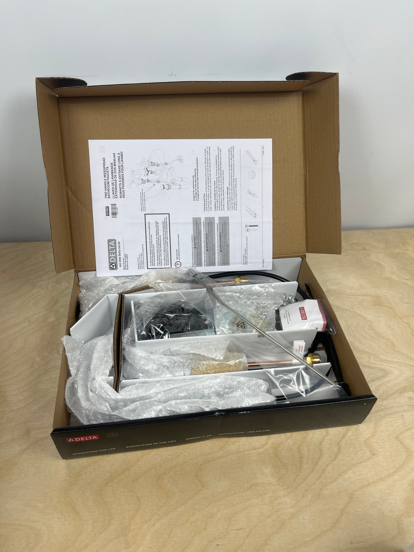 NEW - Delta Larkin Two Handle Widespread Bathroom Faucet