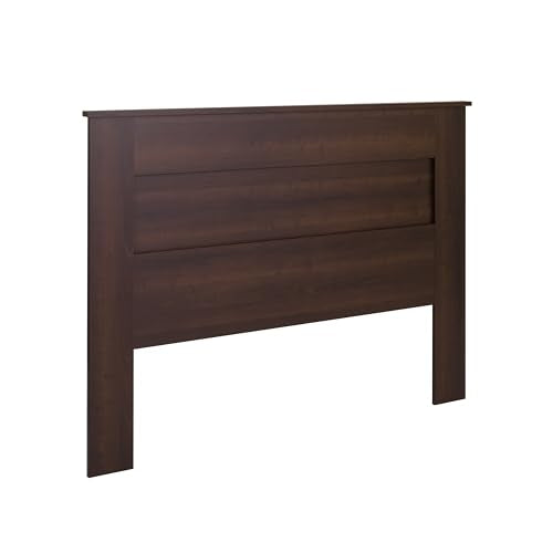 Prepac Stylish Flat Wood Panel Headboard for Queen Size Beds, Simplistic Wooden Queen Headboard 2.25" D x 64.5" W x 48" H, Espresso, EHFQ-1301-1