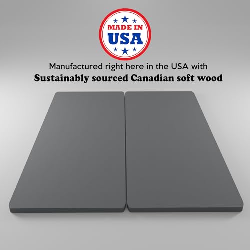 Zutan, 1.5-Inch Split Bunkie Board for Mattress/Bed, Fully Assembled, Improved Comfort and Support, King, Grey