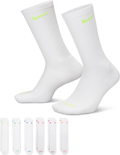 Nike Everyday Plus Cushioned Training Crew Socks (6 Pairs) (Multi-Color)