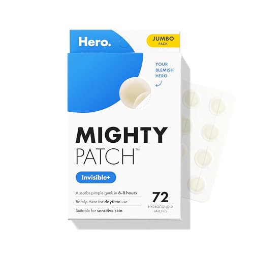 Hero Cosmetics Mighty Patch Invisible+ Daytime Acne Pimple Patch, 72 Ct