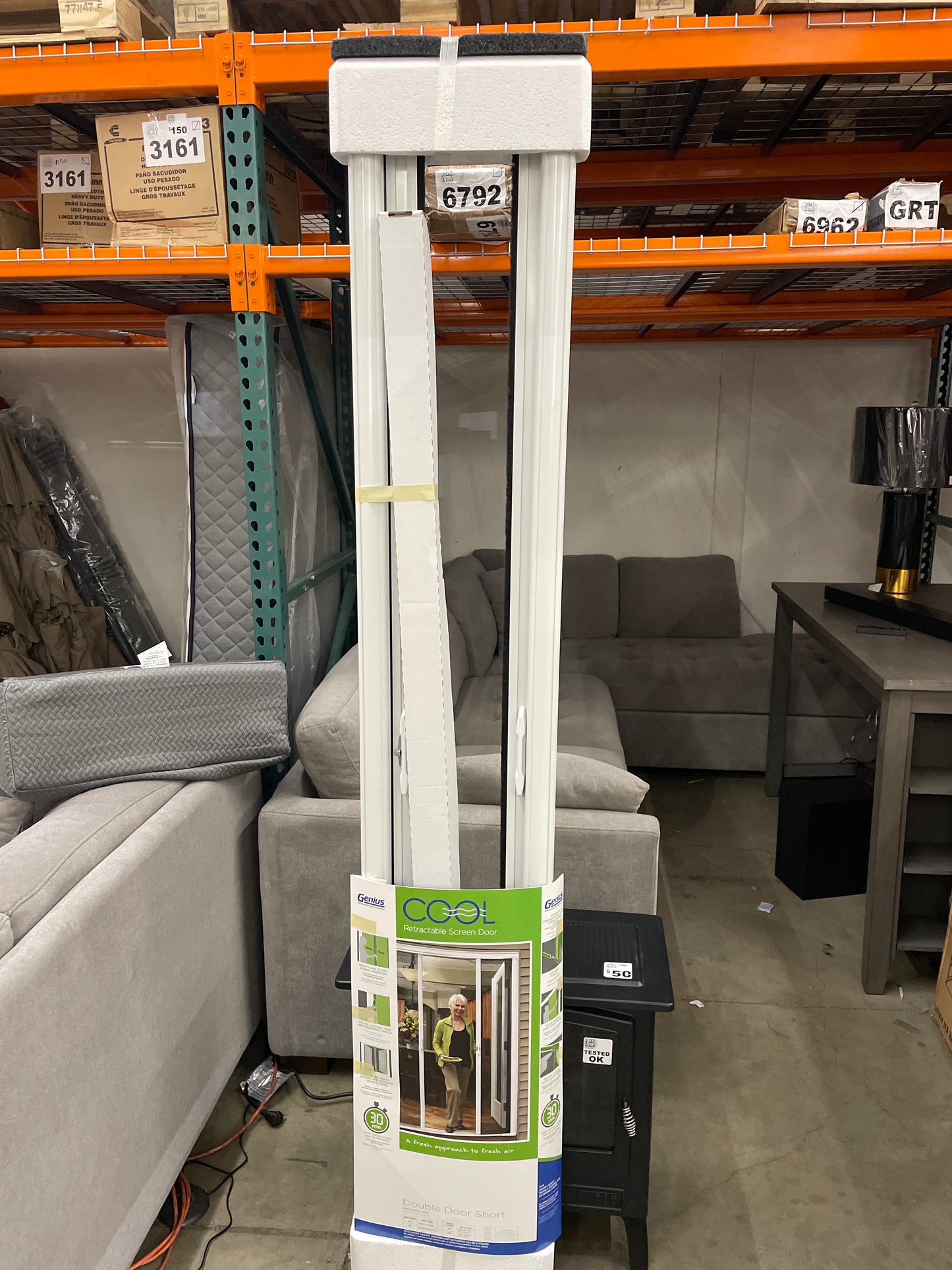 Cool Retractable Screen Door for Double Door Opening