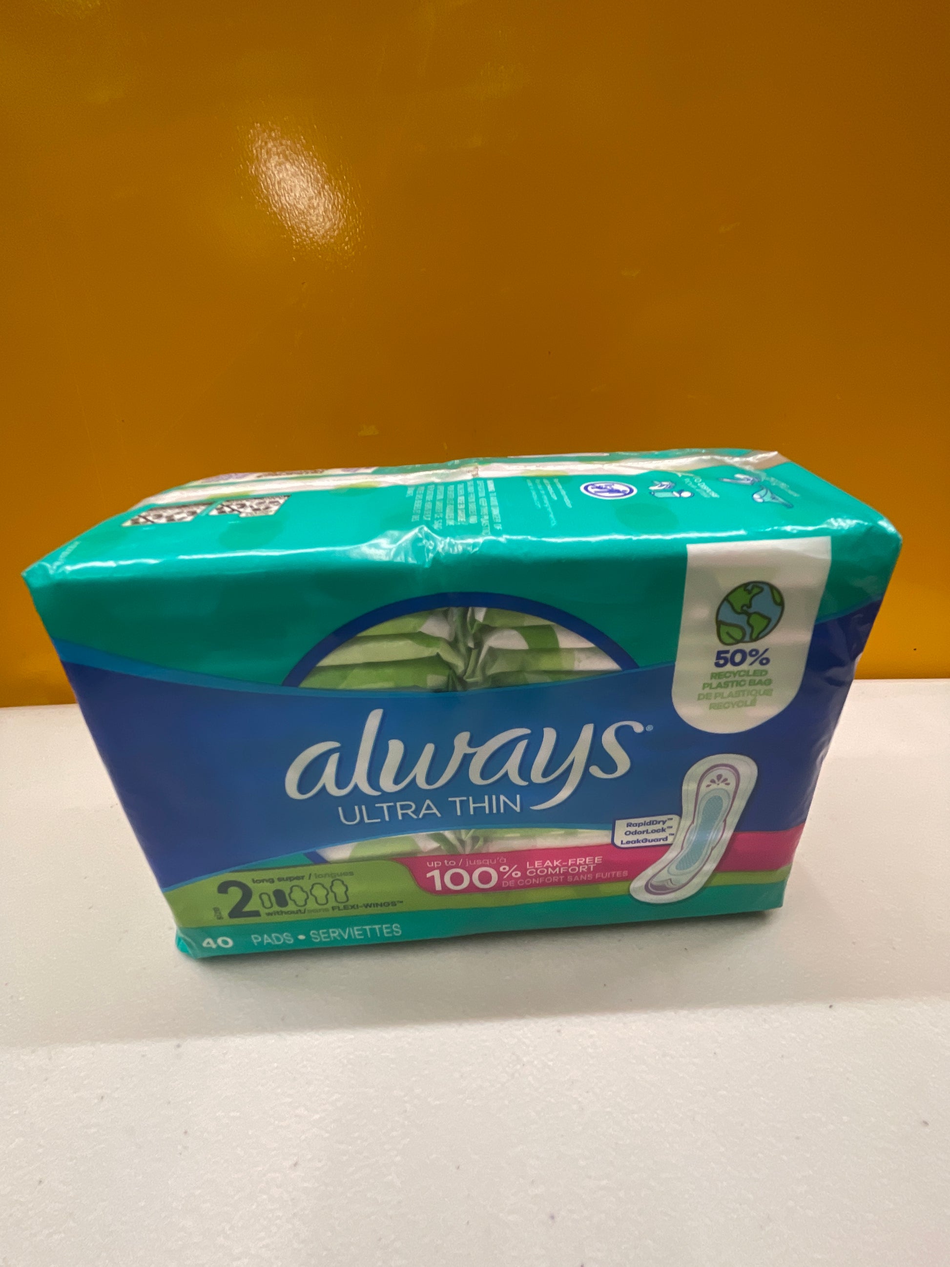 Always Ultra Thin Pads, Super Long, 40/Pack, 6 Packs/Carton (PGC59874) - Retail $45