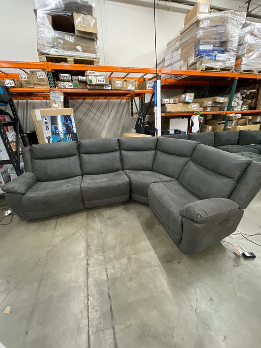 Zakary 4-piece Fabric Power Reclining Sectional With Power Headrests