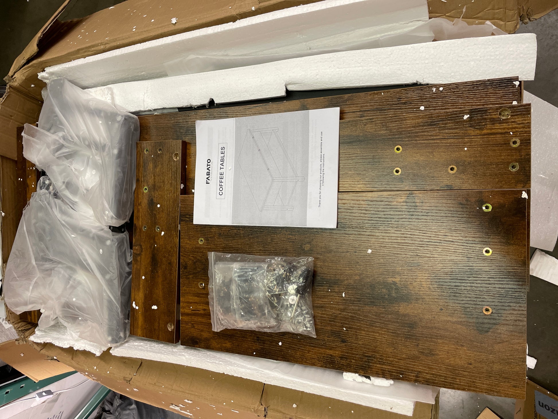 NEW - FABATO Lift Top Coffee Table, 4-in-1 Convertible Coffee Table with Storage - Retail $250