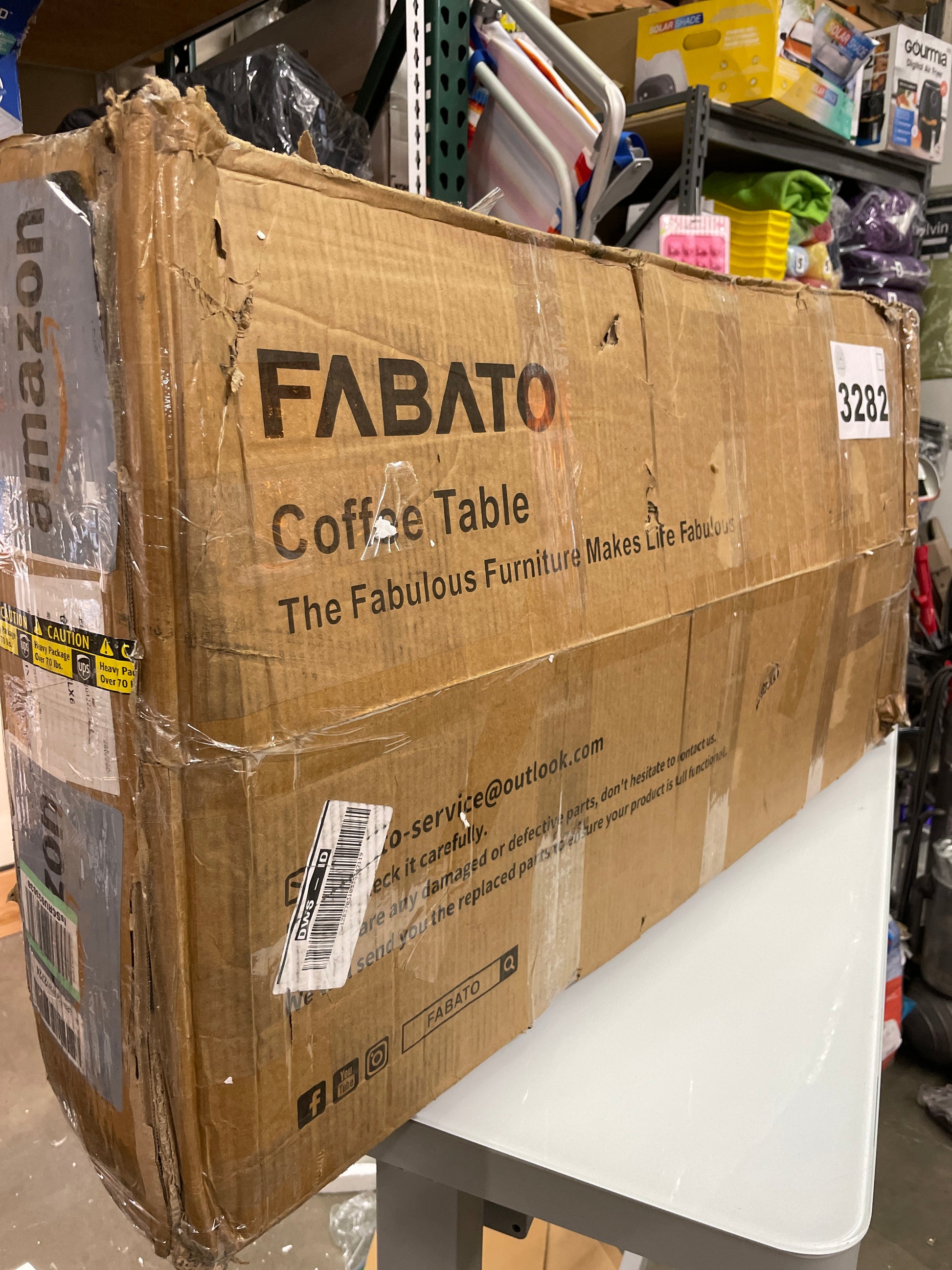 NEW - FABATO Lift Top Coffee Table, 4-in-1 Convertible Coffee Table with Storage - Retail $250