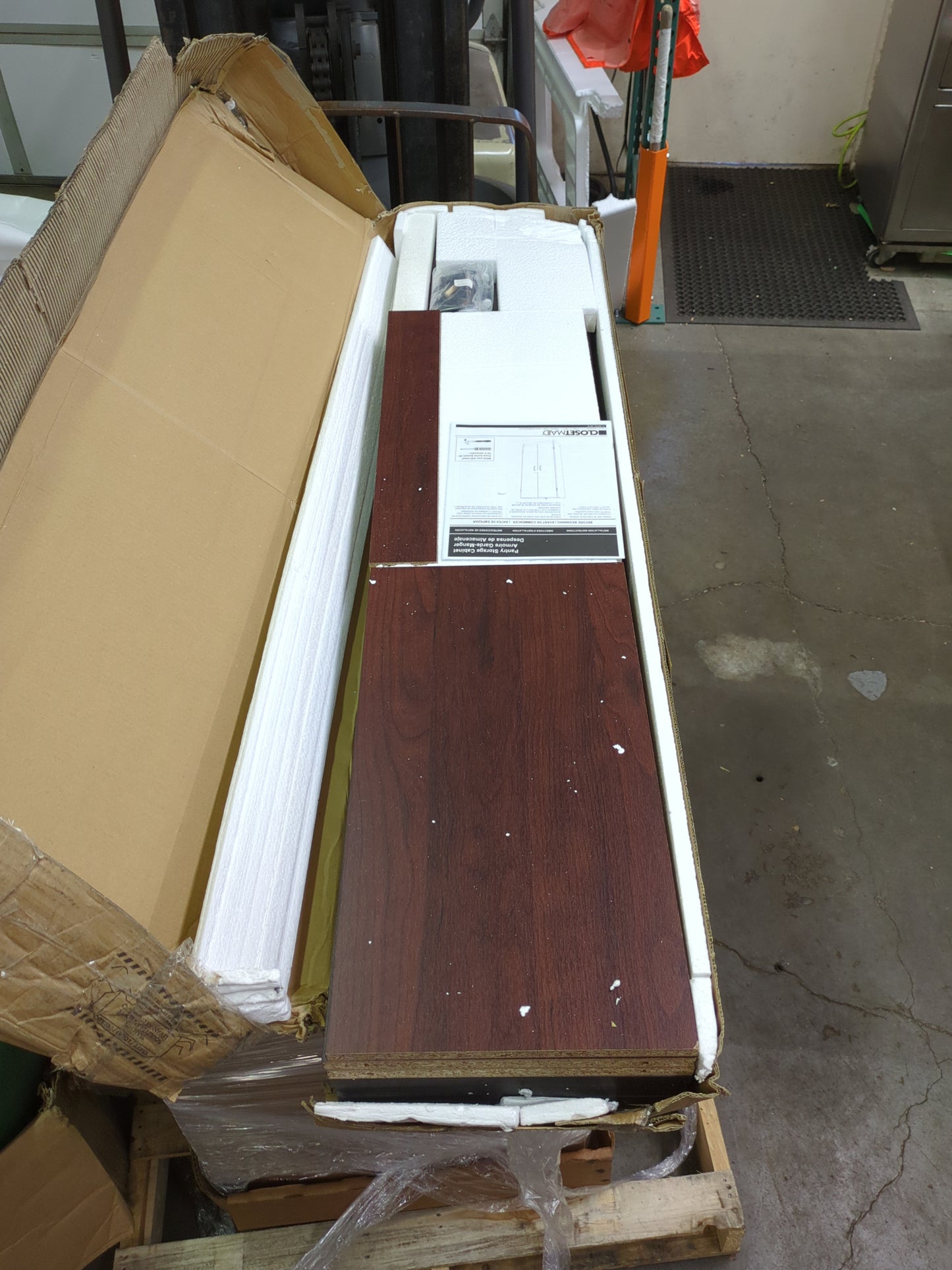 NEW - ClosetMaid Pantry Cabinet Cupboard with 2 Doors Adjustable Shelves, Standing - Retail $133