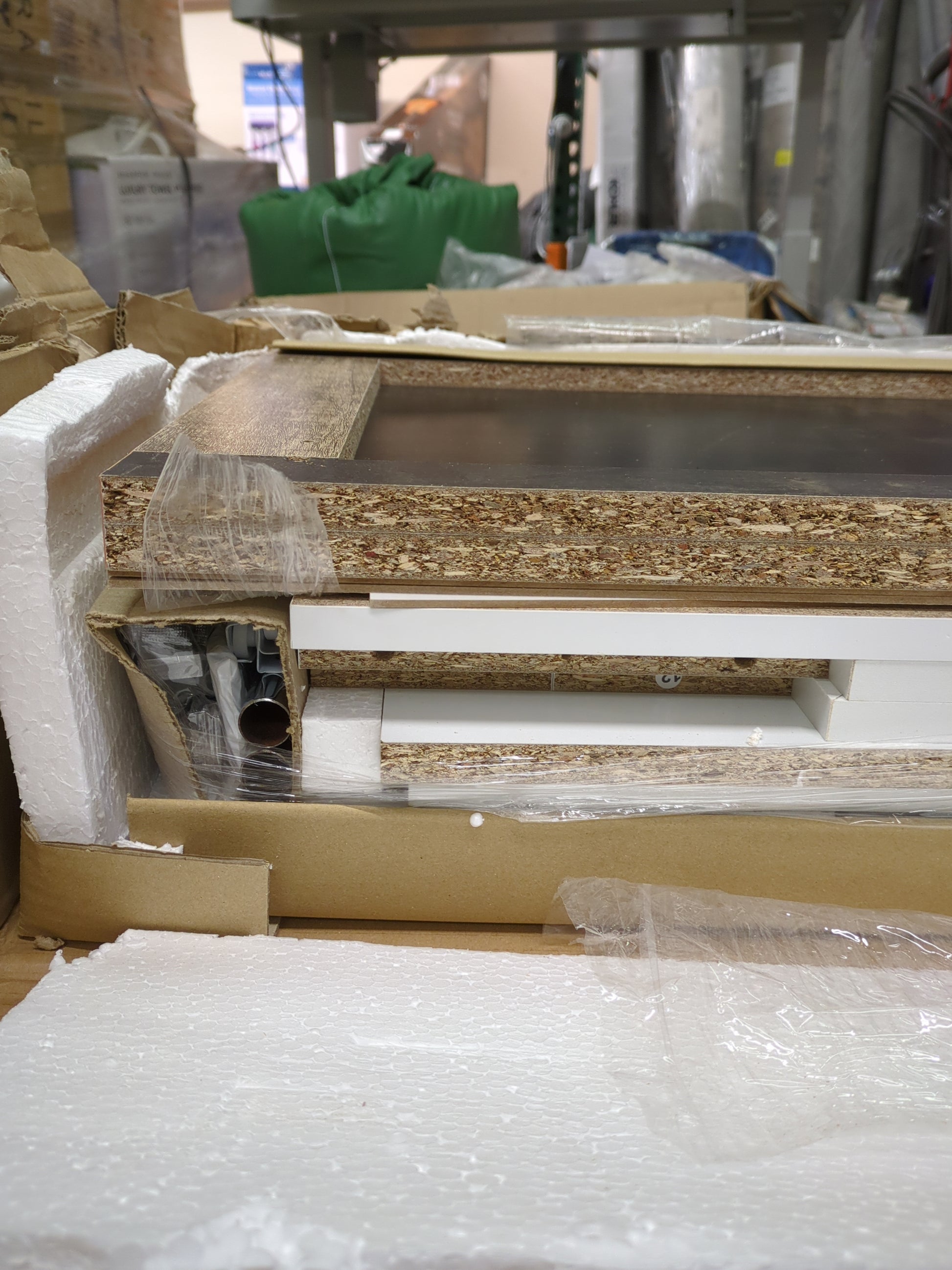 NEW - Hodedah Kitchen Island with Spice Rack, Towel Rack & Drawer - Retail $83