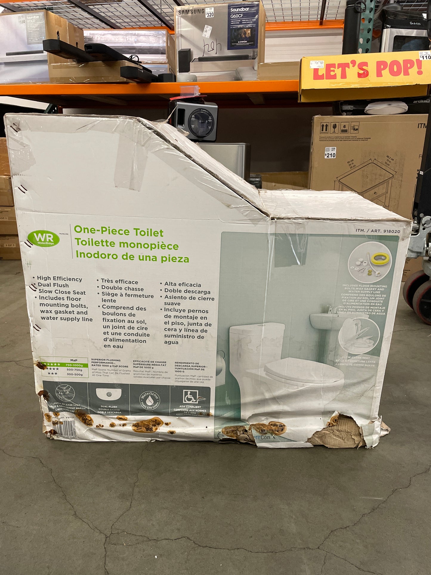 NEW - Water Ridge One Piece Toilet
