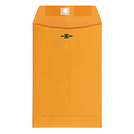 Office Depot® Brand 6" x 9" Manila Envelopes, Clasp Closure, Brown Kraft, Box Of 100