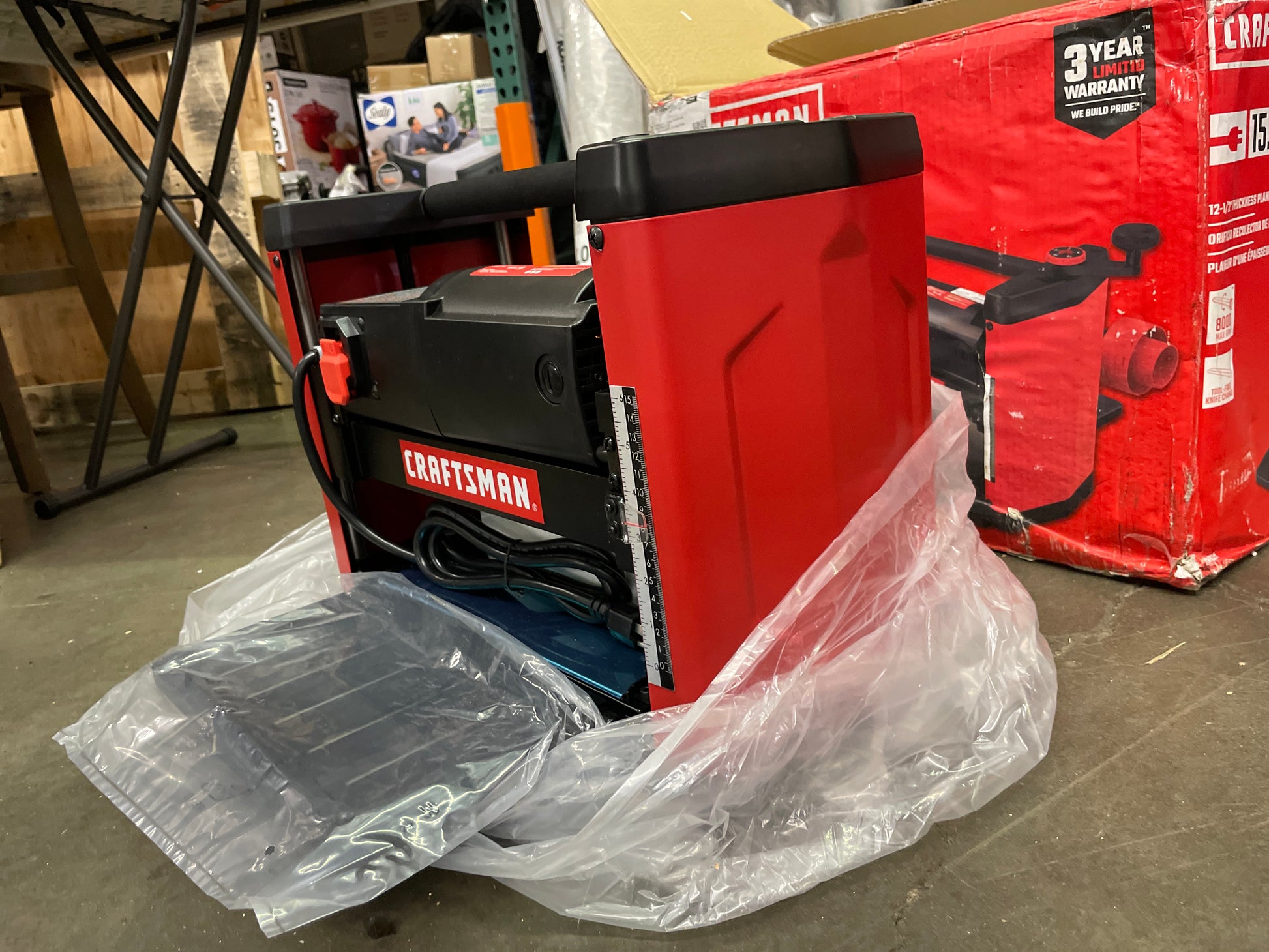 CRAFTSMAN Planer, 15 Amp, For Benchtops, Two Knife Solid Steel Cutter Head (CMEW320) - Retail $469