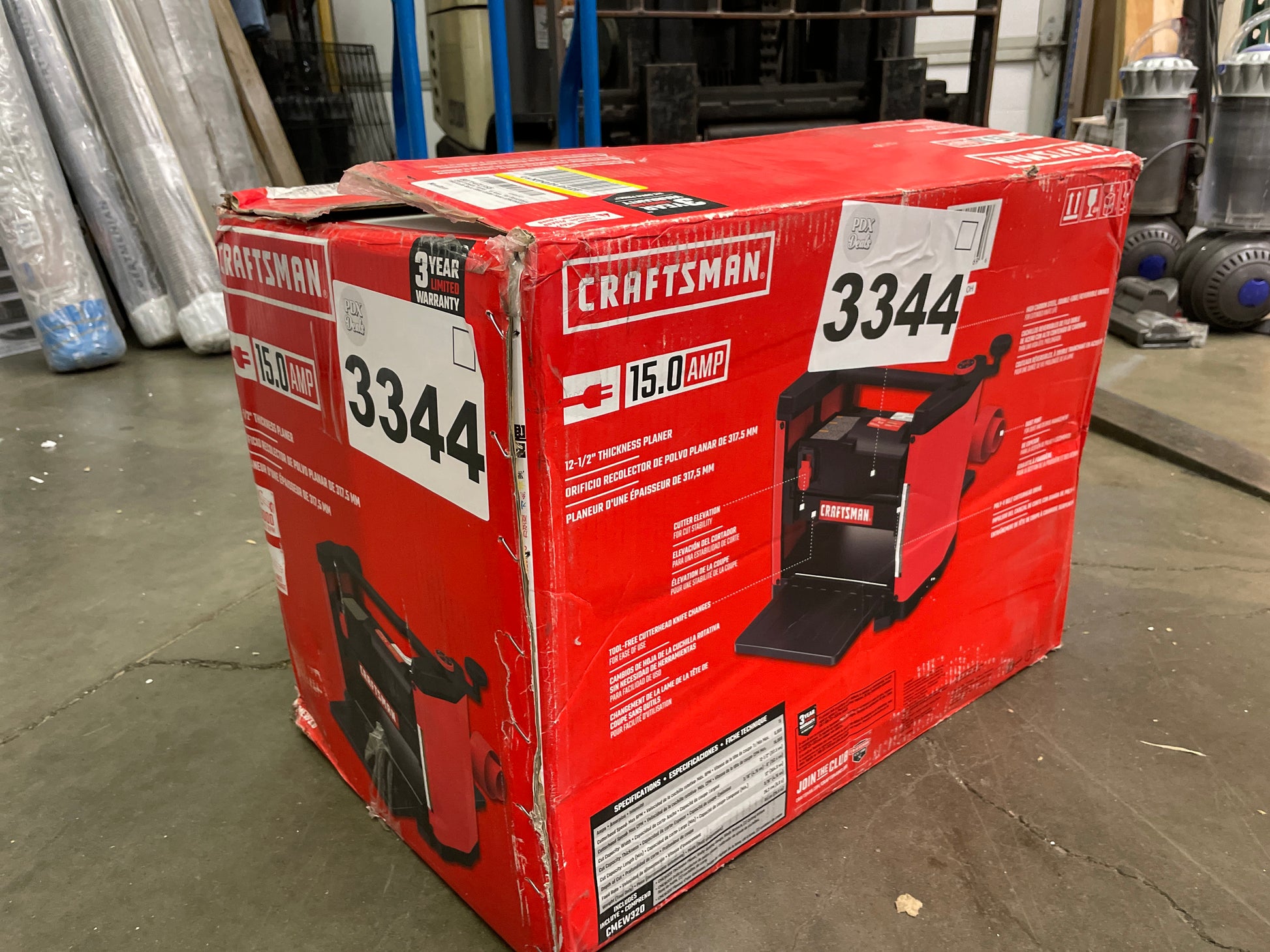 CRAFTSMAN Planer, 15 Amp, For Benchtops, Two Knife Solid Steel Cutter Head (CMEW320) - Retail $469