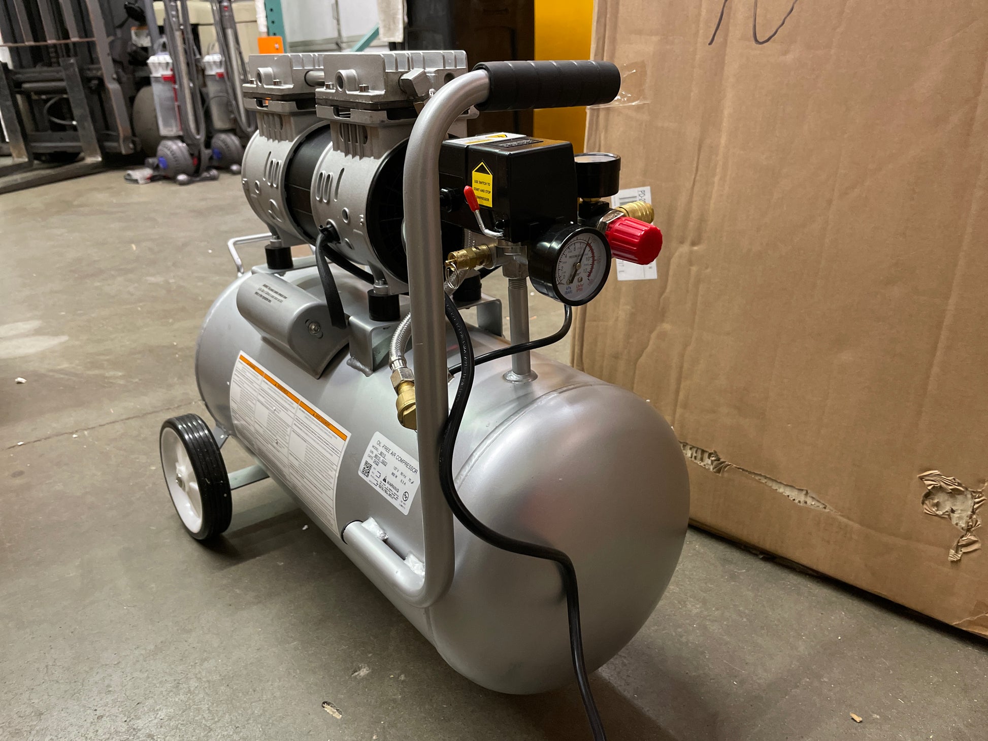 California Air Tools 8010 Steel Tank Air Compressor | Ultra Quiet, Oil-Free, 1.0 hp, 8 gal - Retail $235