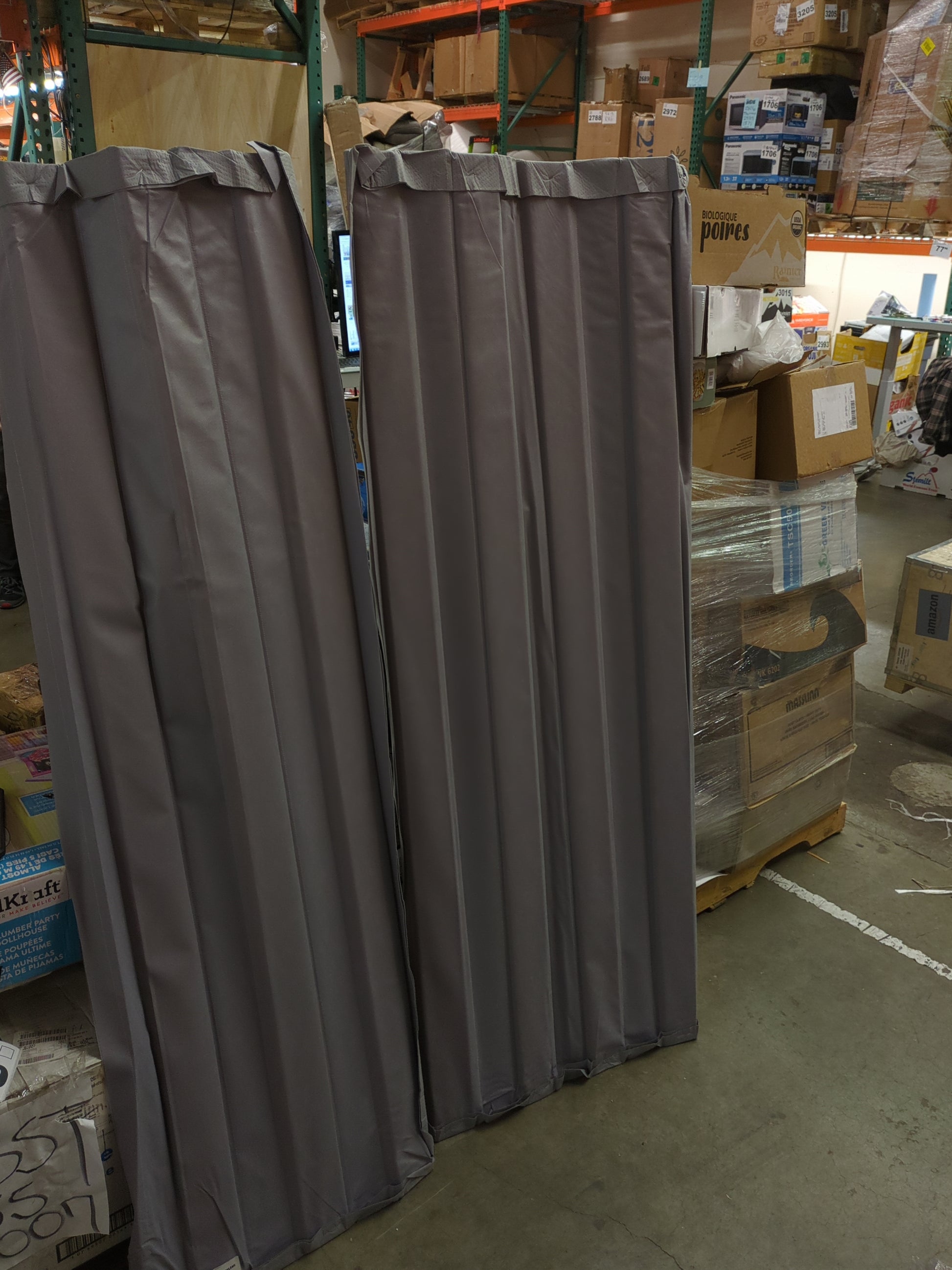 Mayton, 0.75-Inch Heavy Duty Vertical Mattress Support Wooden Bunkie Board/Bed Slats with Cover, Full, Grey - Retail $79