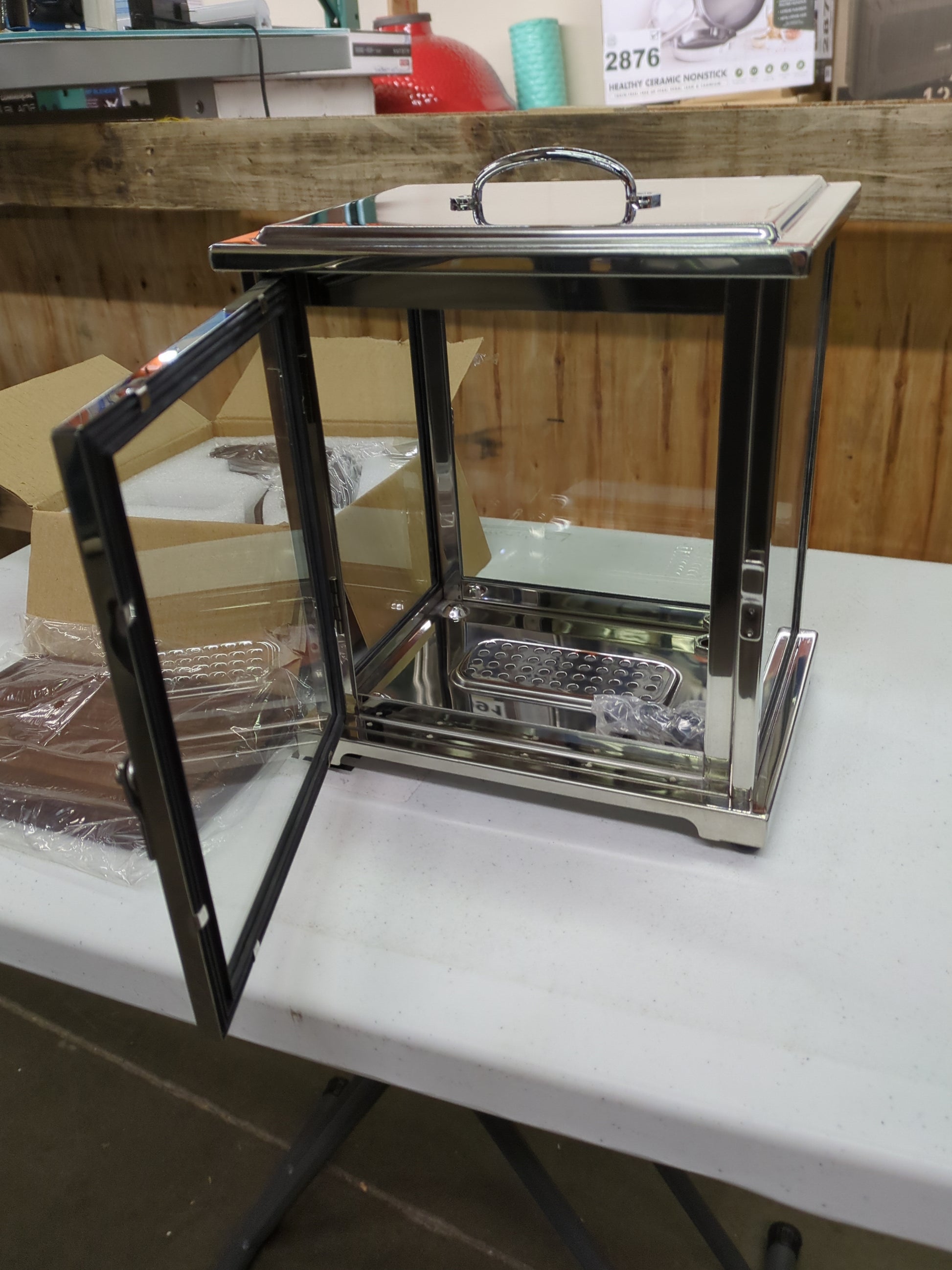 Crafthouse by Fortessa Glass Smoking Box with Handheld Smoker - Retail $245