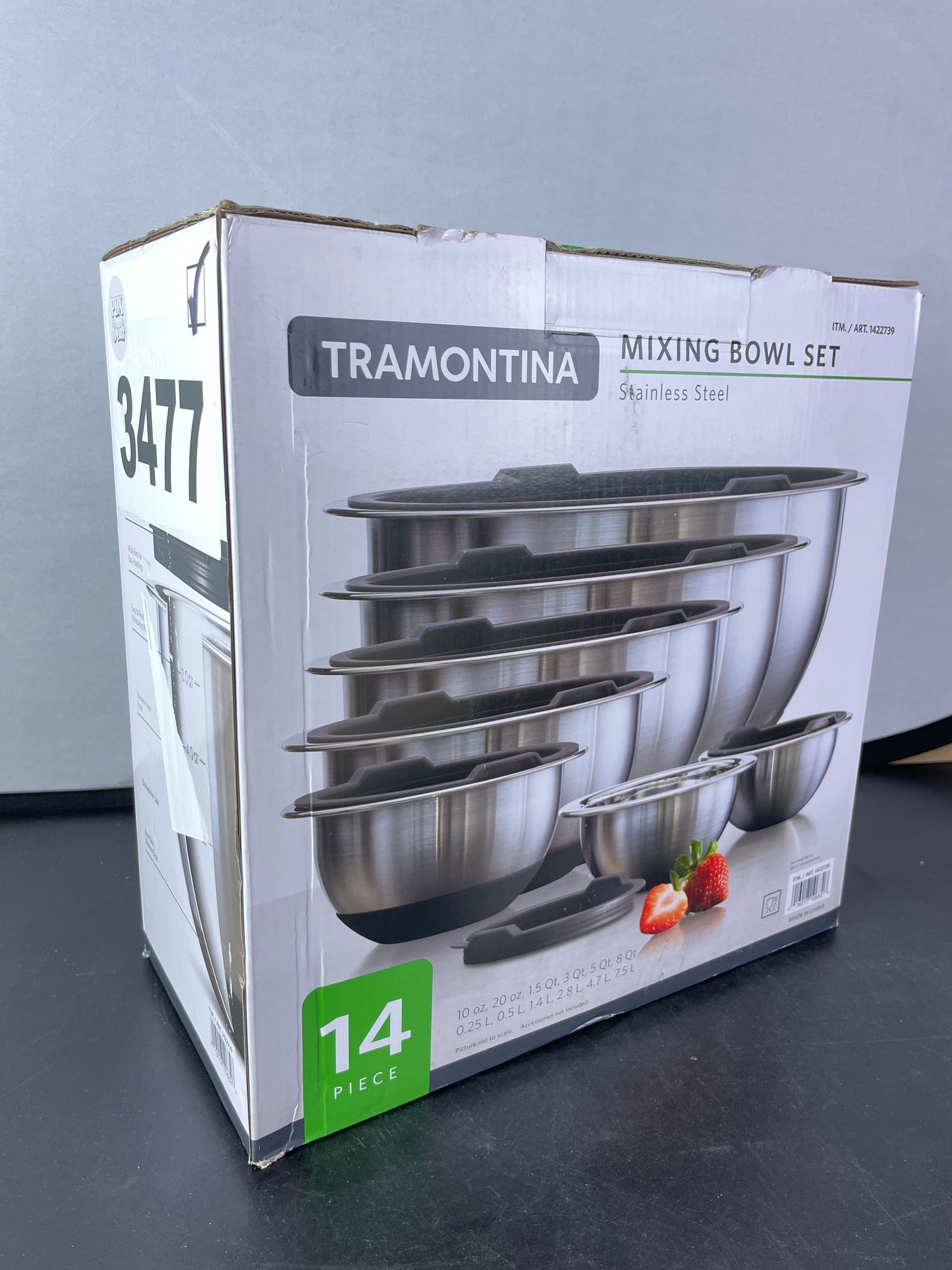 TRAMONTINA 14PC SS MIXING - Retail $37