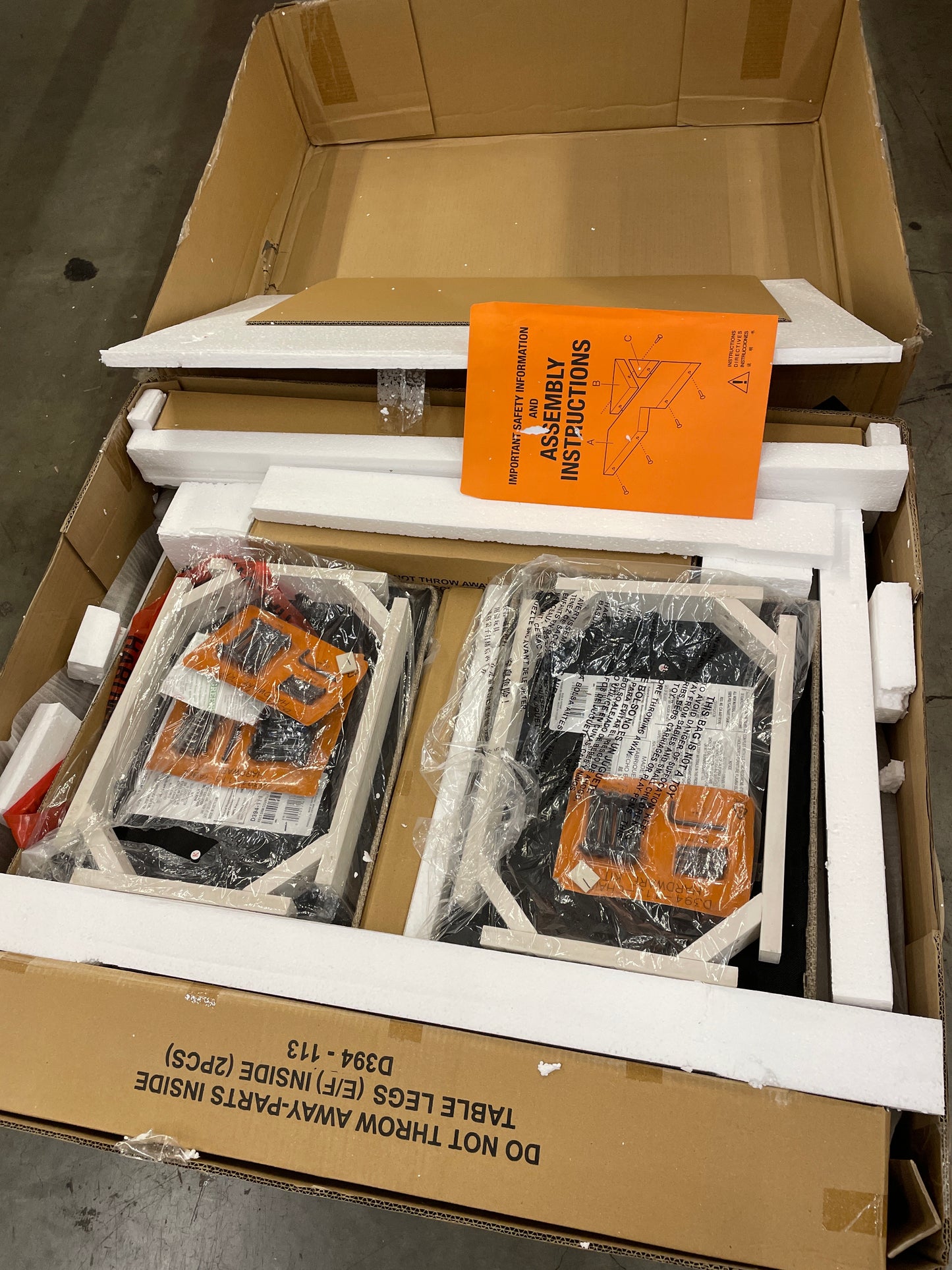 NEW - Signature Design by Ashley Skempton 3 Piece Counter Height Dining Set, Includes Table and 2 Barstools, Whitewash - Retail $349