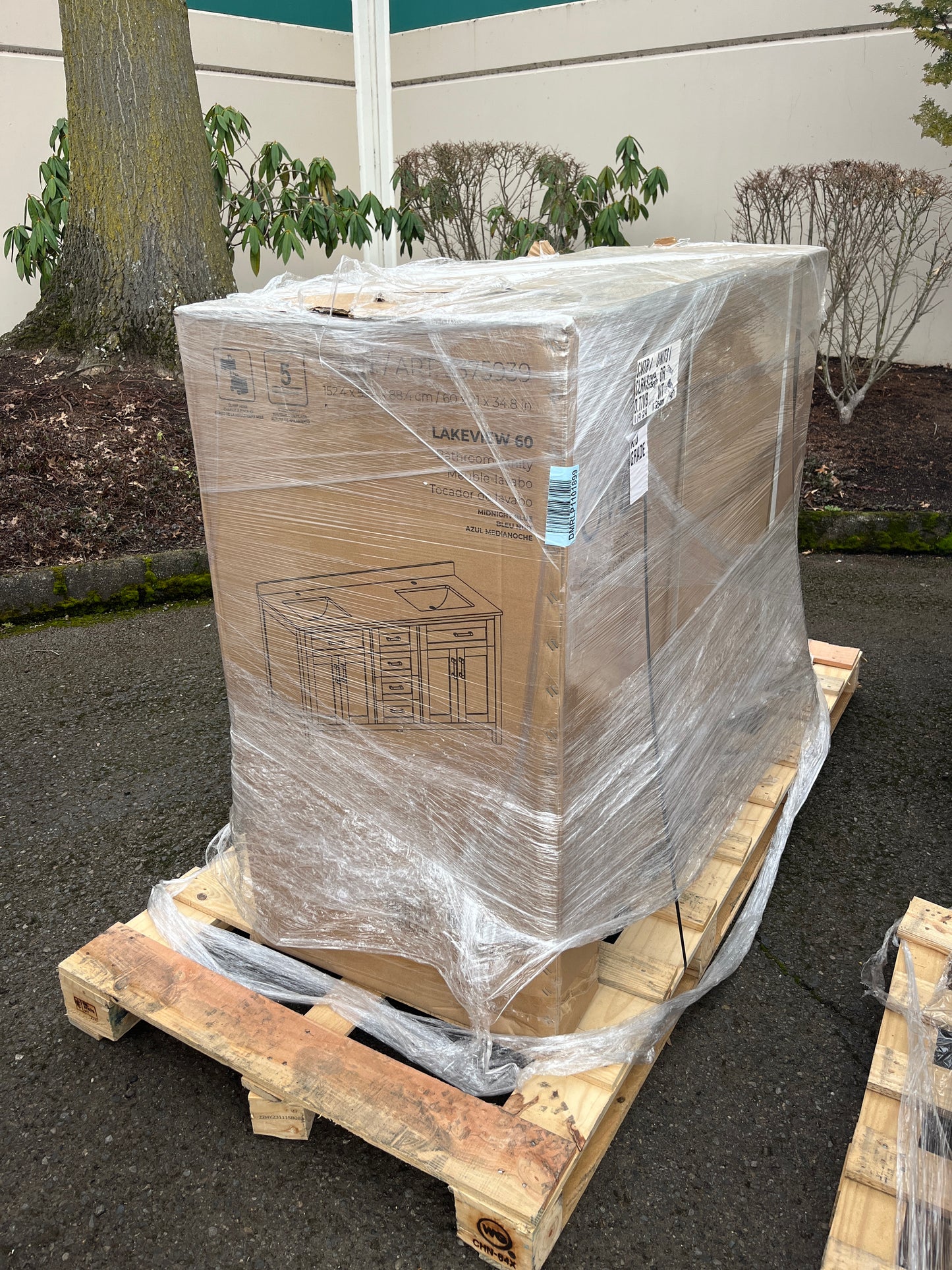 NEW - OVE Decors 60" Lakeview Bath Vanity in Blue - Retail $1529