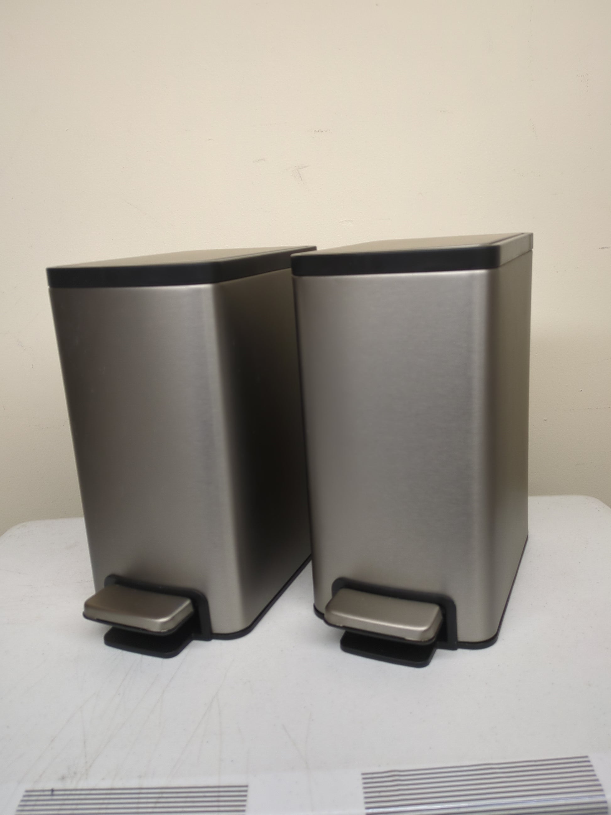 Kohler 6L Stainless Steel Step Trash Bin, 2-pack