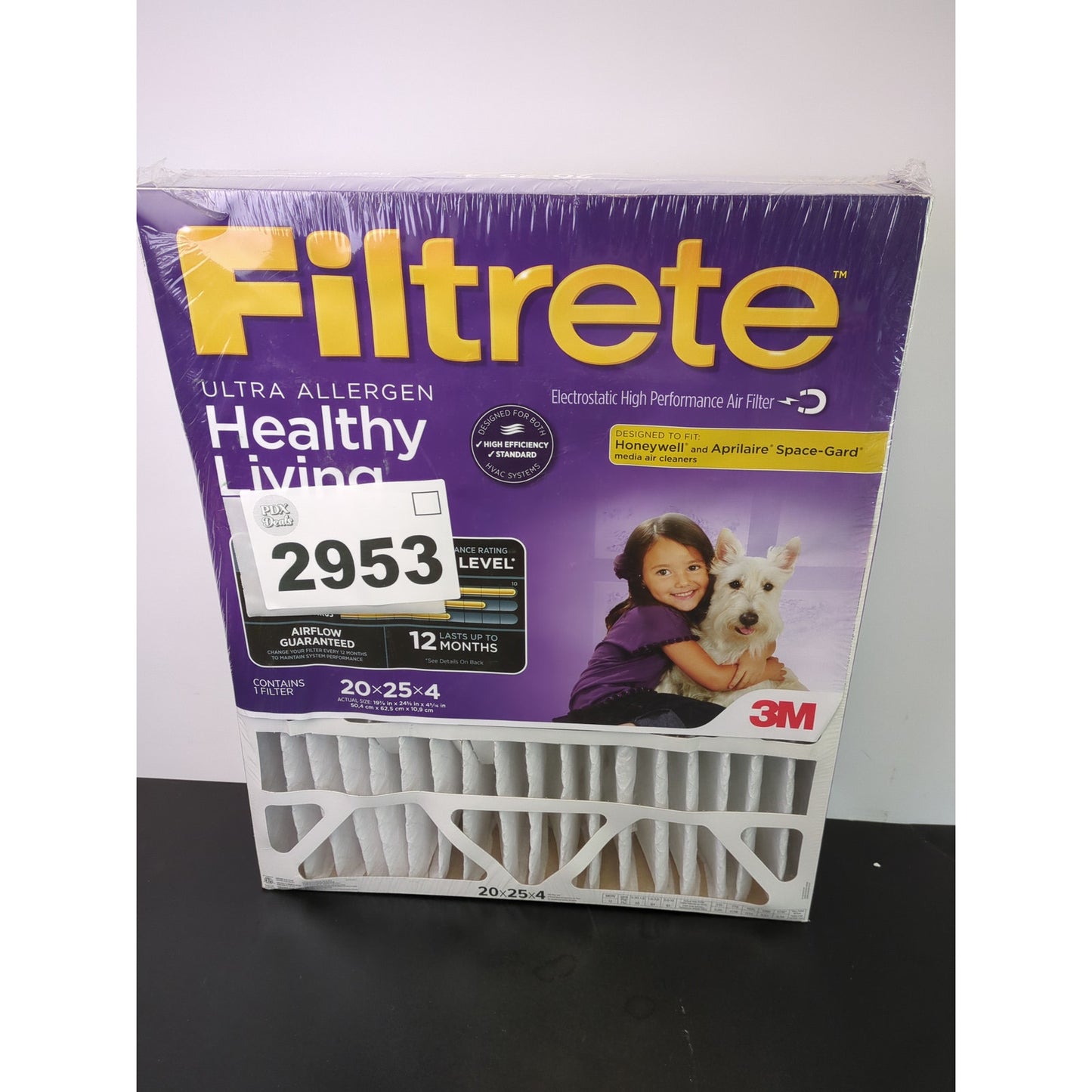 NEW - Filtrete 20x25x4 Air Filter, MPR 1550, MERV 12, Healthy Living Ultra Allergen Healthy Living 12-Month Deep-Pleated 4-Inch Air Filter