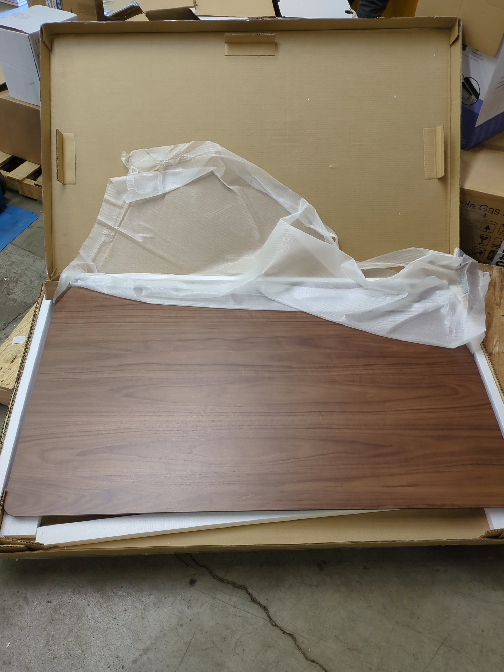 Christopher Knight Home Nissie Mid-Century Wood Dining Set with Fabric Chairs, 5-Pcs Set, Natural Walnut Finish / Light Beige - Retail $793