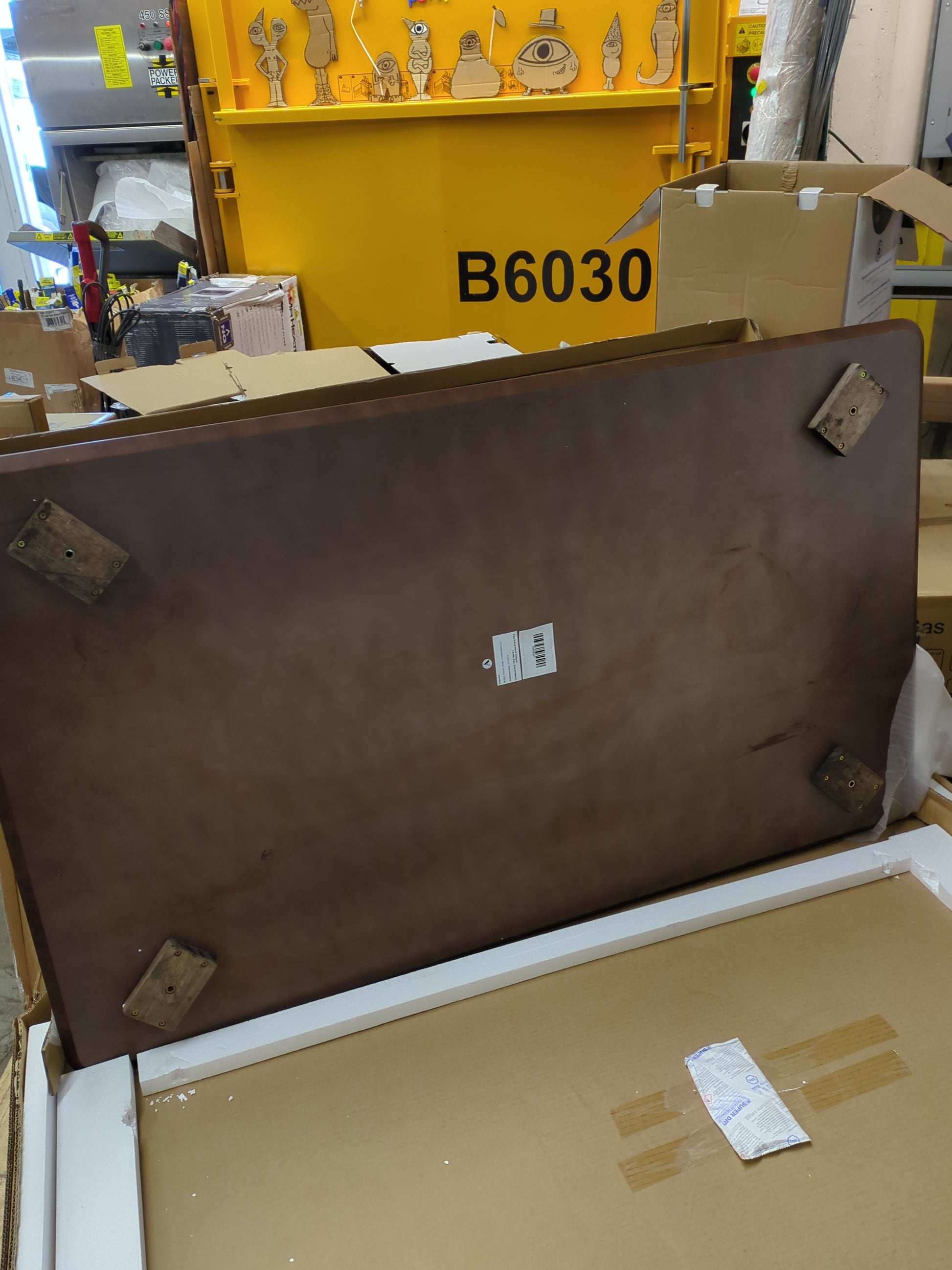 Christopher Knight Home Nissie Mid-Century Wood Dining Set with Fabric Chairs, 5-Pcs Set, Natural Walnut Finish / Light Beige - Retail $793