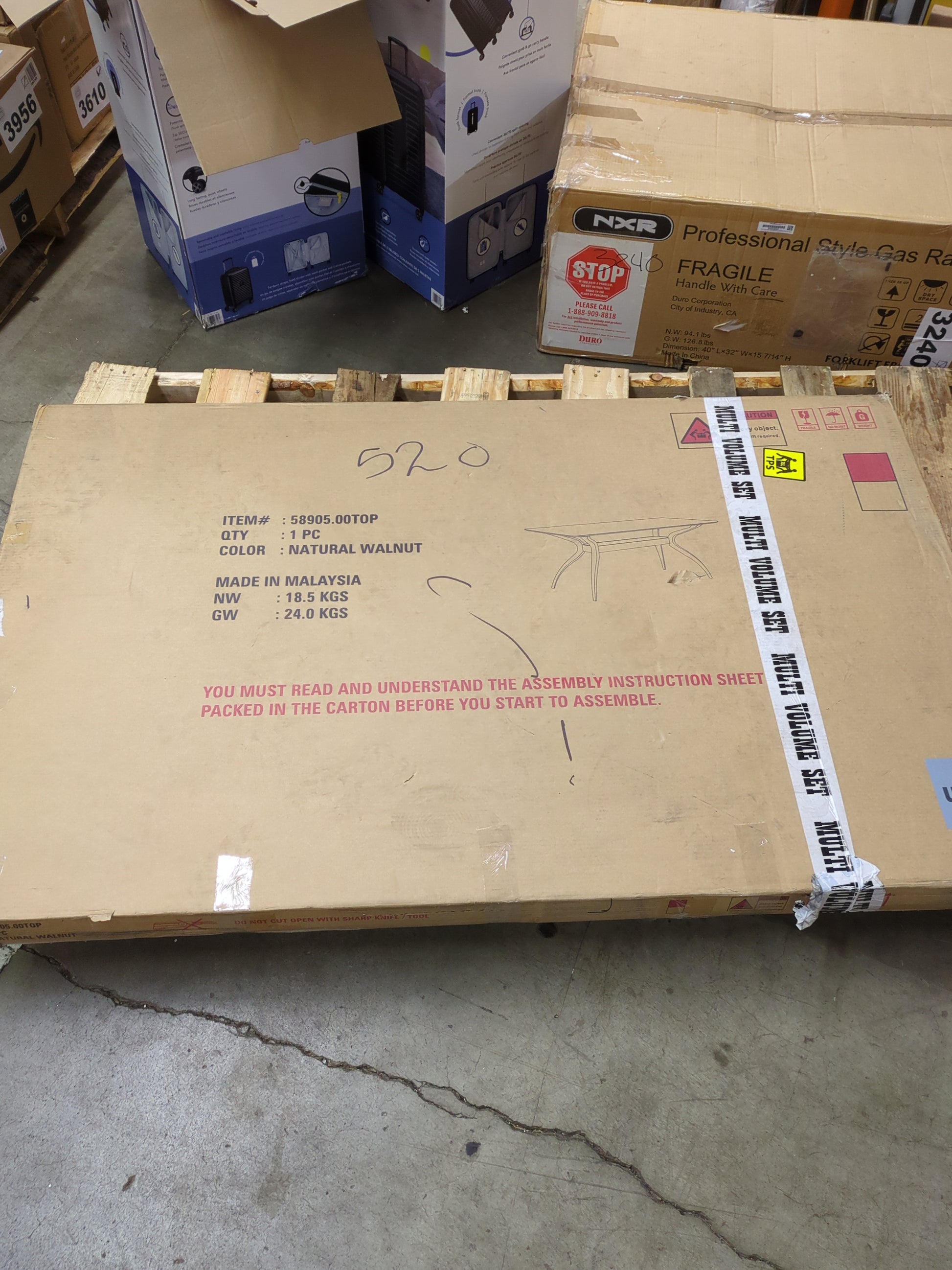 Christopher Knight Home Nissie Mid-Century Wood Dining Set with Fabric Chairs, 5-Pcs Set, Natural Walnut Finish / Light Beige - Retail $793