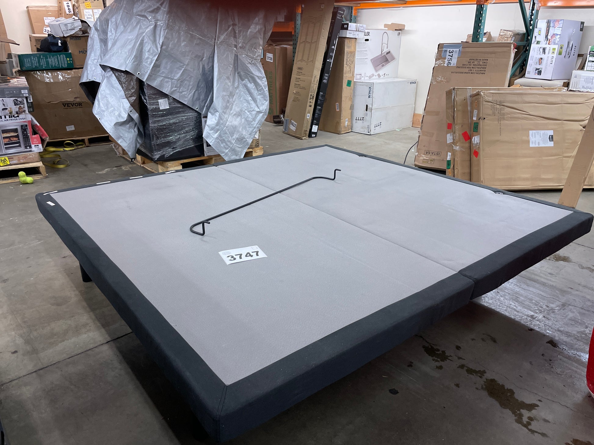 Nestl Adjustable Bed Frame, Adjustable Massage Bed Frame with Wireless Remote, Adjustable Bed Base Head & Foot Massage, Fast & Easy Assembly, USB Ports, LED Light, King Size Bed Frame - Retail $671