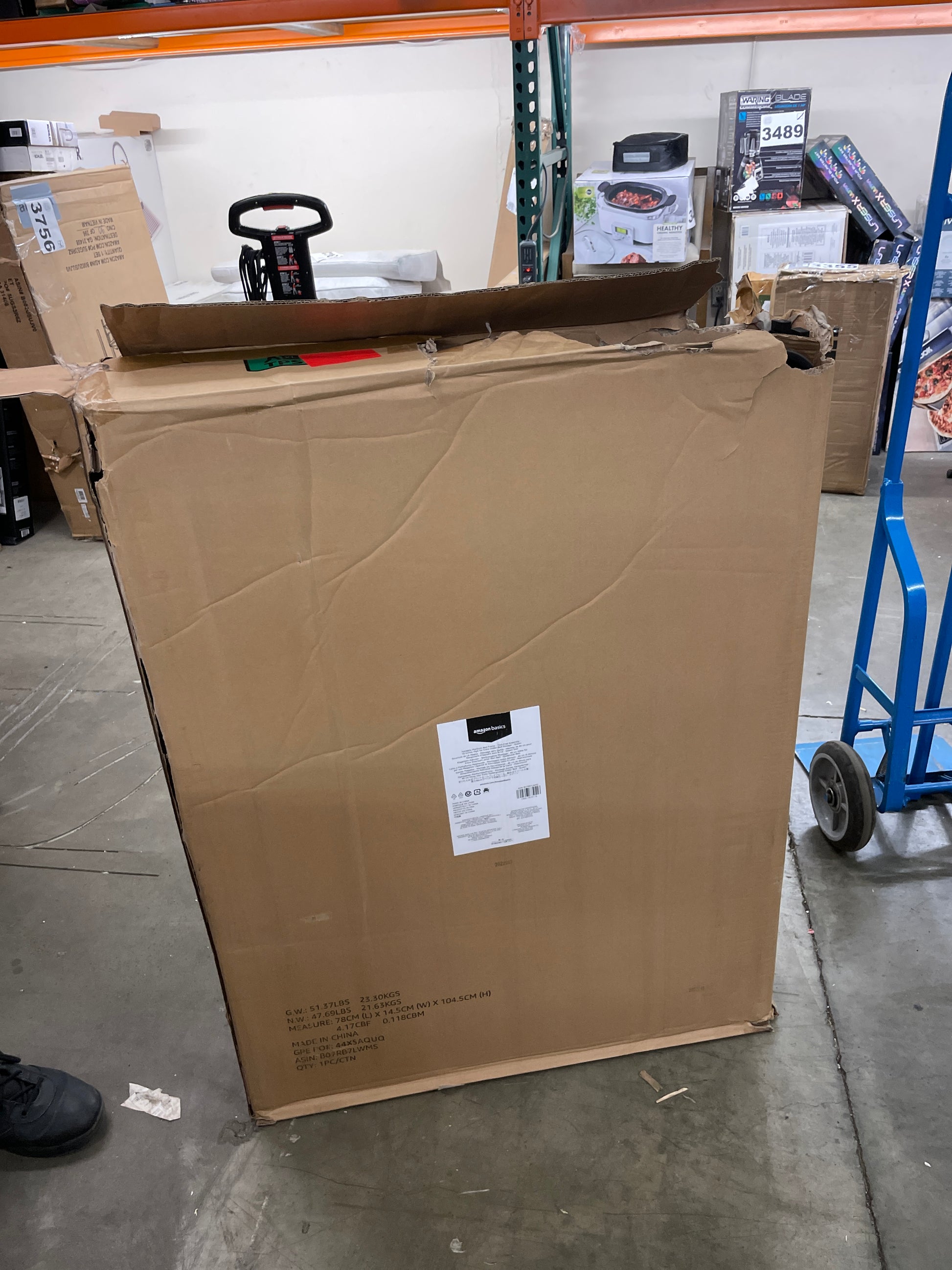 NEW - Amazon Basics Foldable Metal Platform Bed Frame with Tool Free Setup, 18 Inches High, Sturdy Steel Frame, No Box Spring Needed, Queen, Black - Retail $155