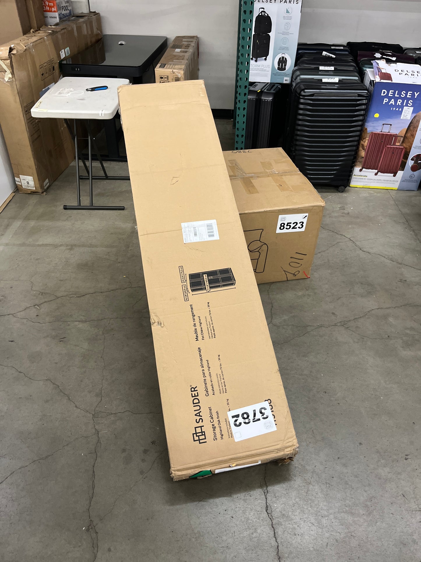 NEW - Sauder Miscellaneous Storage Pantry cabinets, L: 29.61" x W: 16.10" x H: 71.10", Highland Oak finish - Retail $188